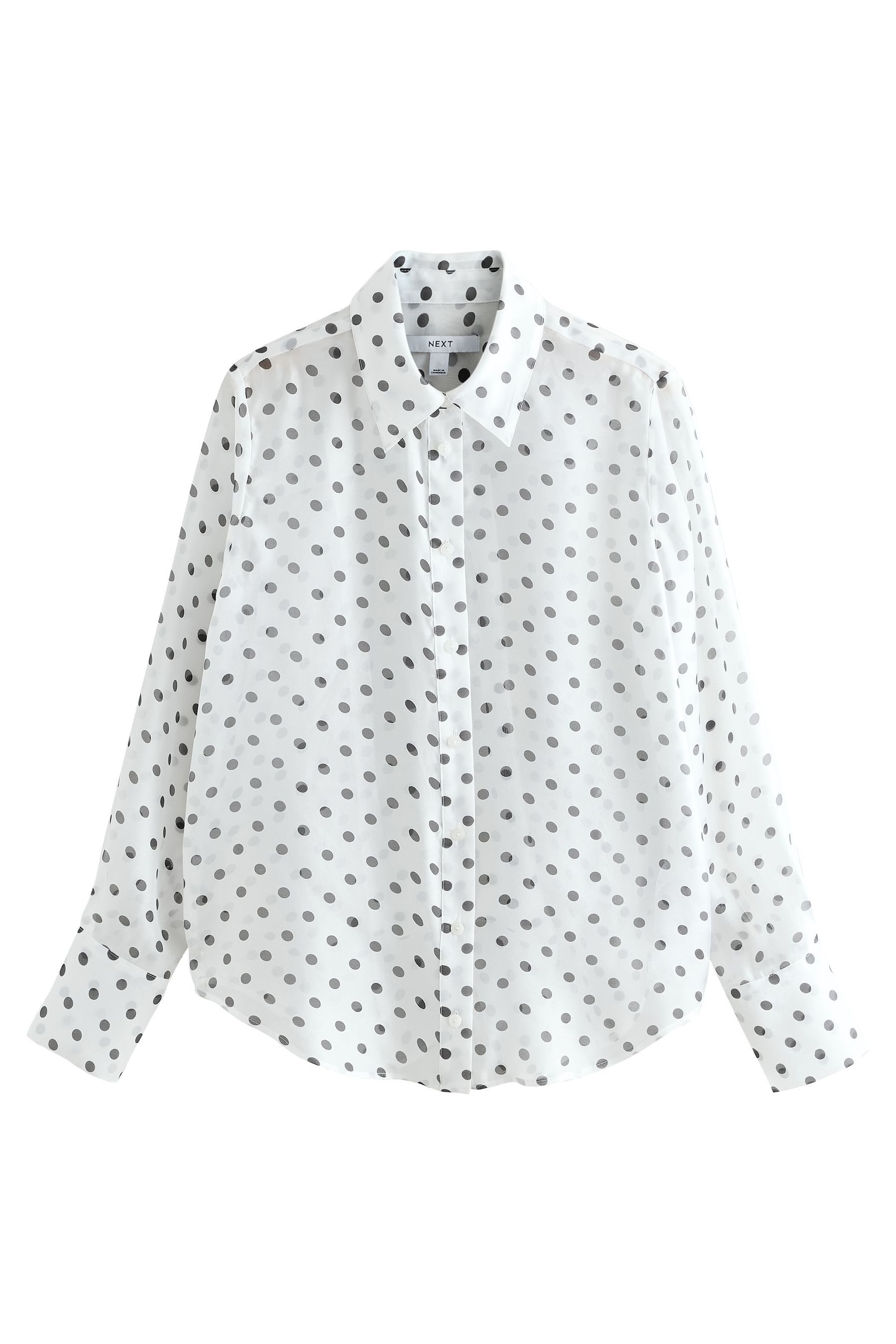 Next Langarmhemd Bluse mit langen transparenten Ärmeln (1-tlg)