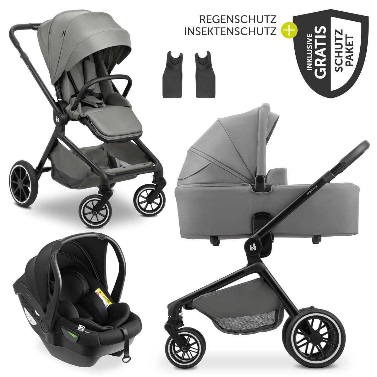 Kombi-Kinderwagen Move N Care Trio Set - Dark Grey