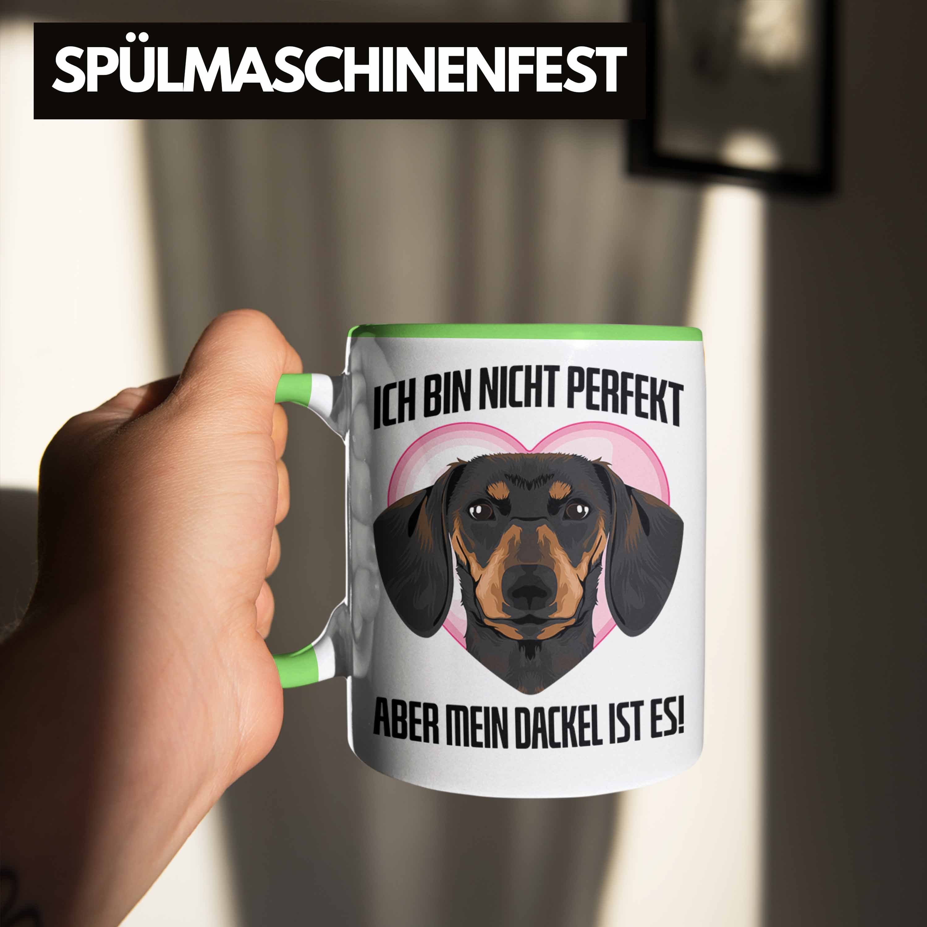 Pe Geschenke Ich Lustig Nicht Grün Bin Tasse Tasse Rauhaardackel Trendation Dachshund Dackel