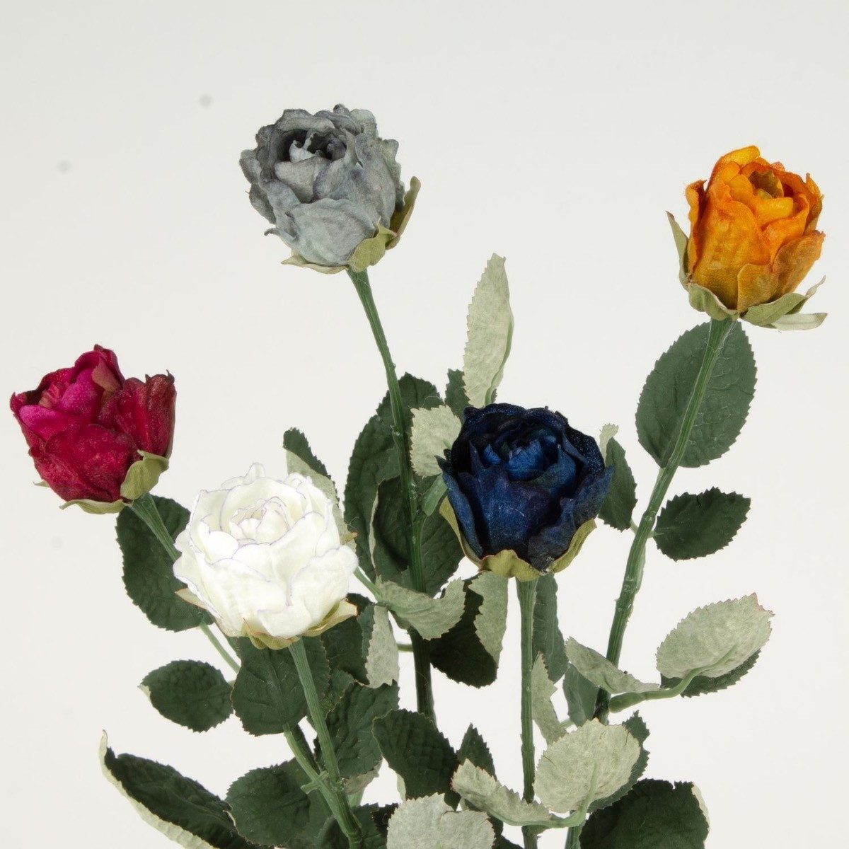 Kunstblume Künstliche Rose Freida, Eco Collection, orange-gelb, 60cm, Ø4cm Rose, artplants, Höhe 60.0 cm
