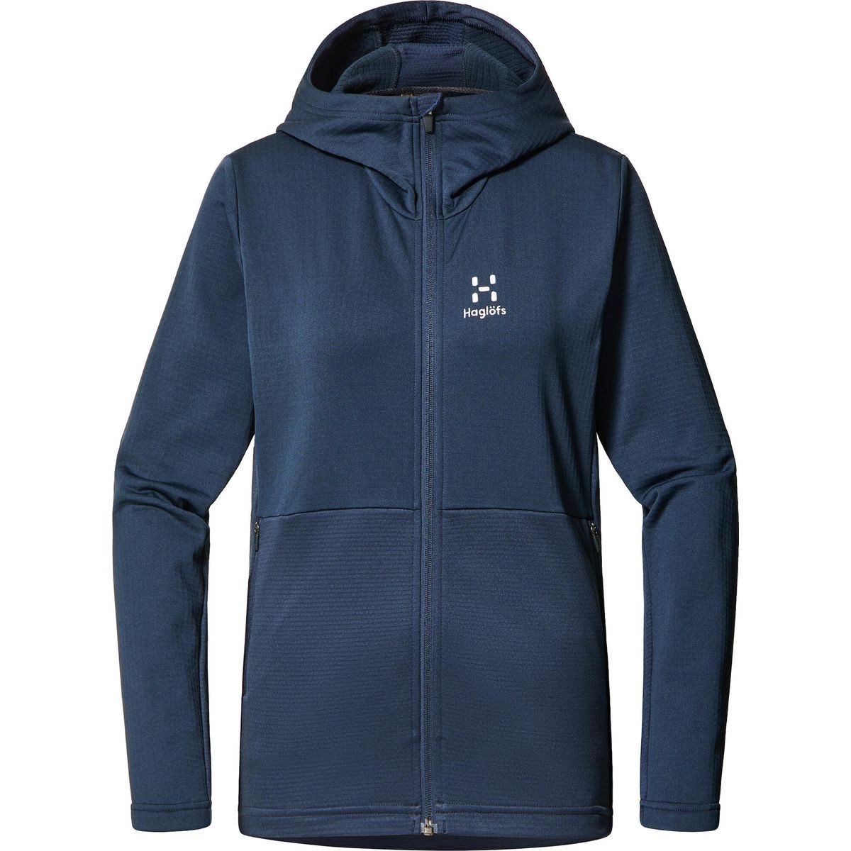 Haglöfs Fleecejacke Lark Mid Hood Women Damen-Hoodie für optimale Isolation und Feuchtigkeitsregulierung bei