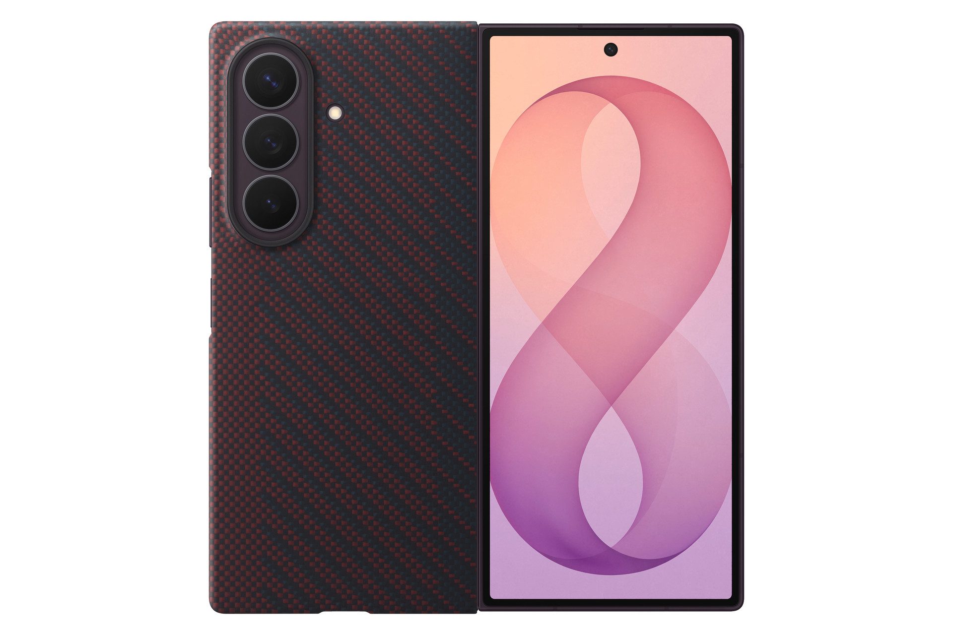 Samsung Smartphone-Hülle Carbon Magnet Case für Galaxy Fold8 Ultra, Backcover, Schutzhülle, Handyschutzhülle, Case, Schutzcase, stoßfest