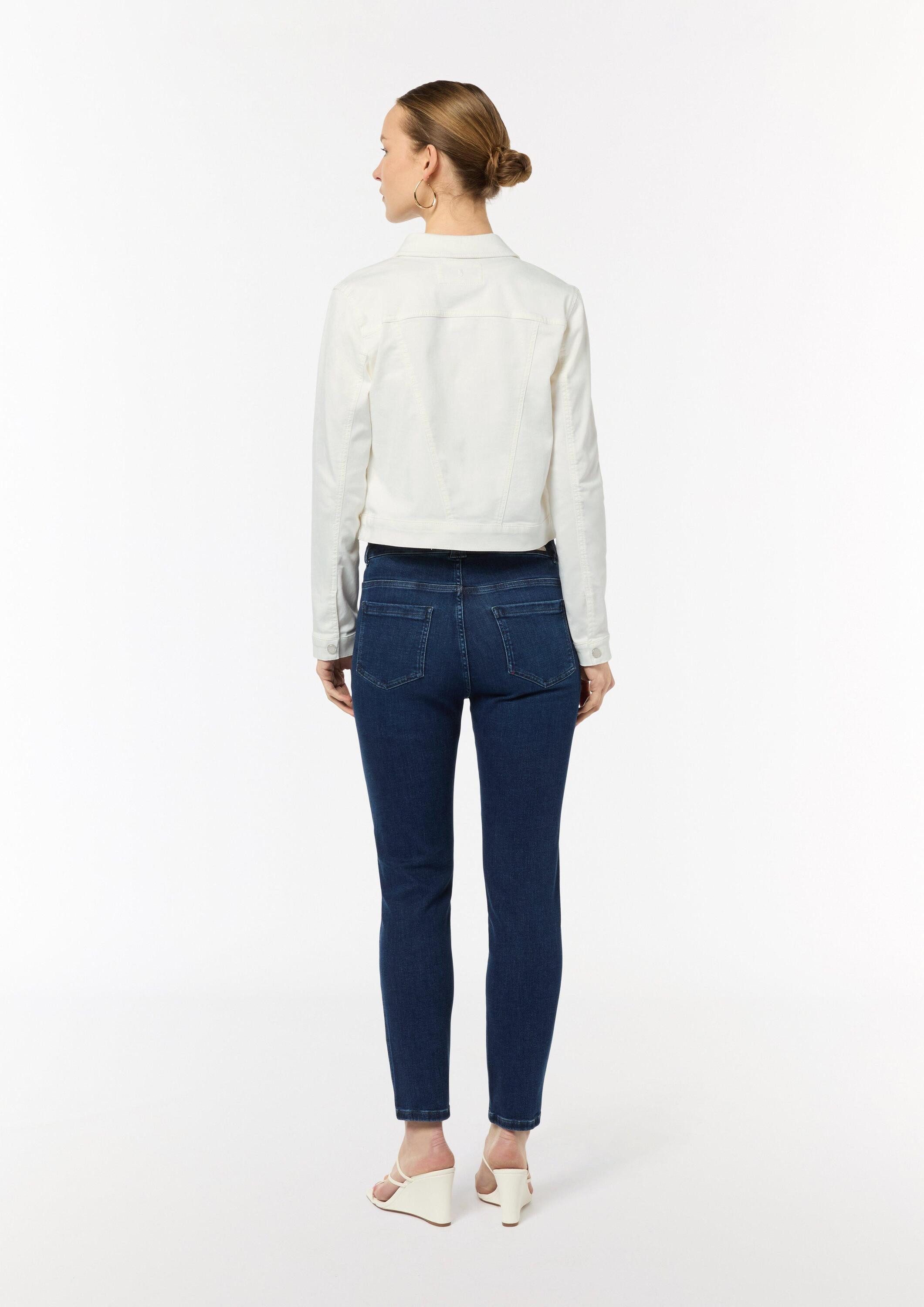 comma Funktionsjacke Indoor-Jacke Verkürzte Jeansjacke aus Baumwollmix