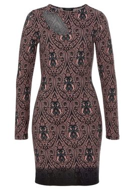 Melrose Jerseykleid mit Cut-Out und Paisley-Muster