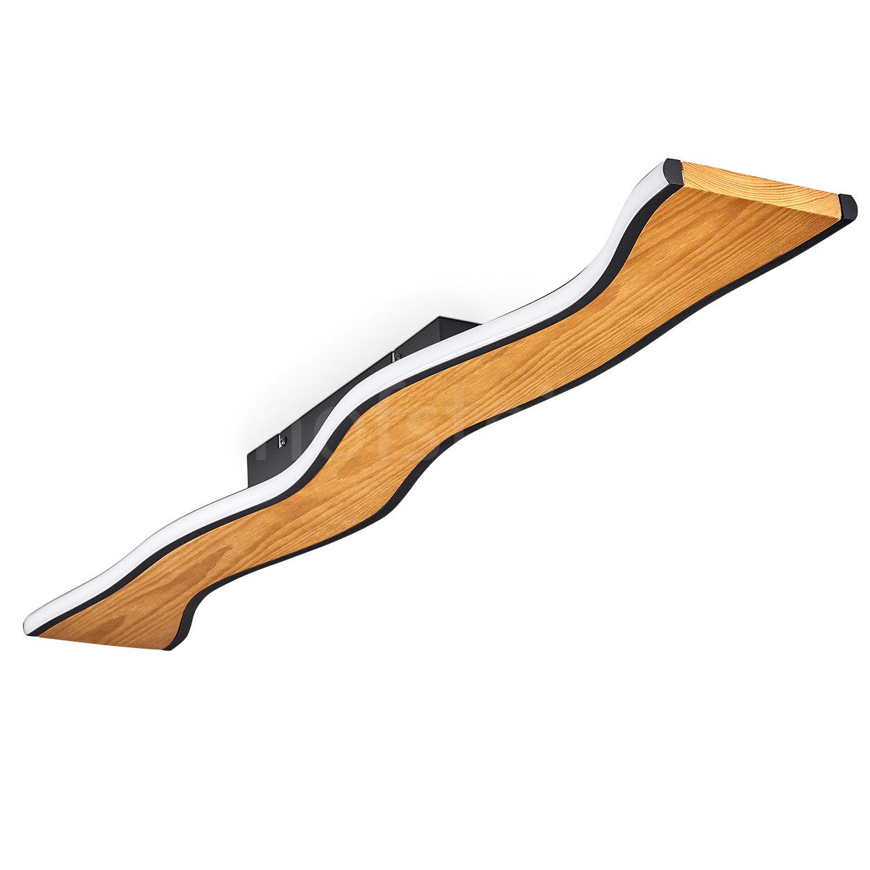 hofstein Deckenleuchte dimmbare Deckenlampe aus Metall/Holz/Kunststoff in S günstig online kaufen