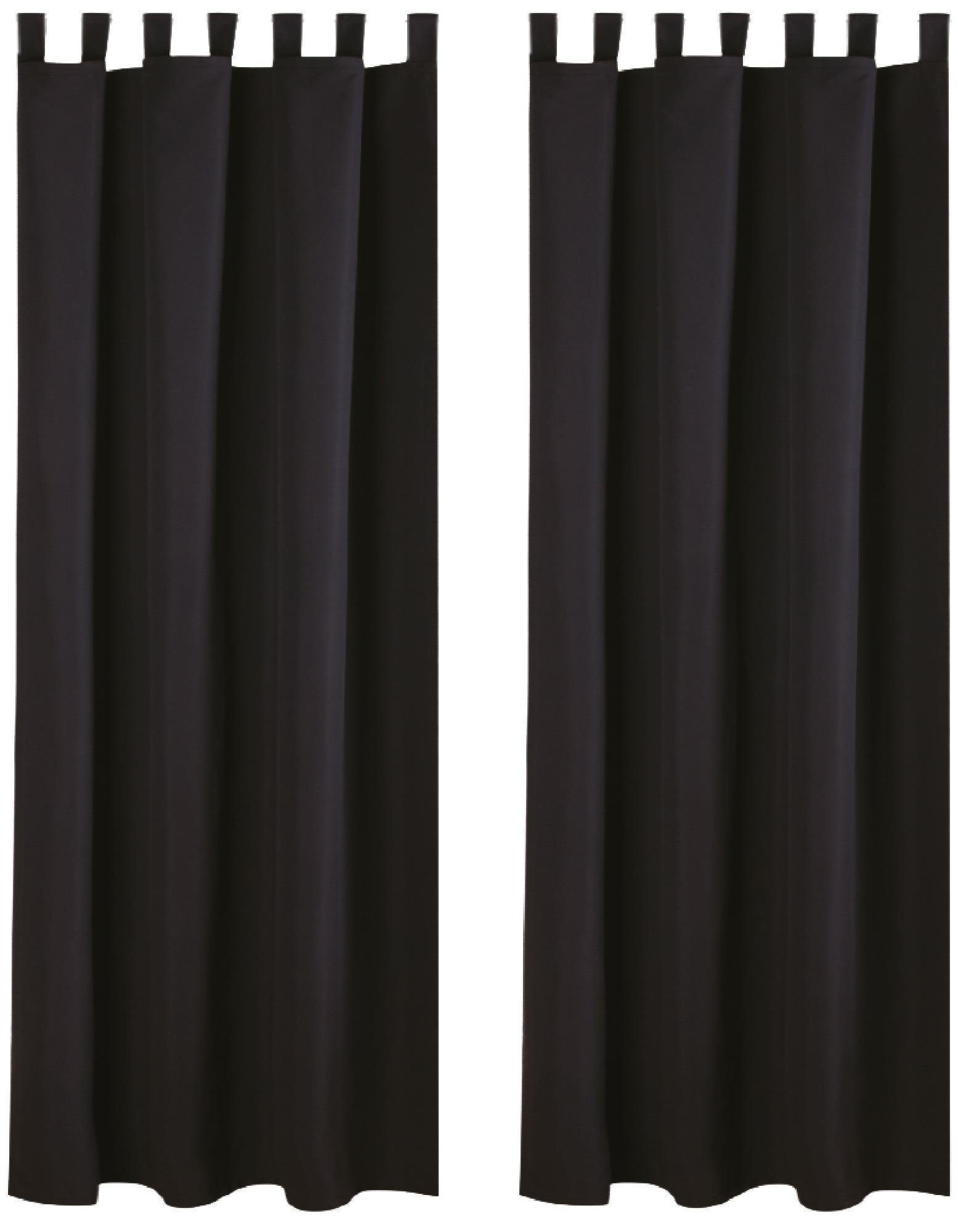 Bestlivings Vorhang (2 St), Schlaufen, blickdicht, Gardinenset "Blickdicht" mit Schlaufen inkl. Zubehör