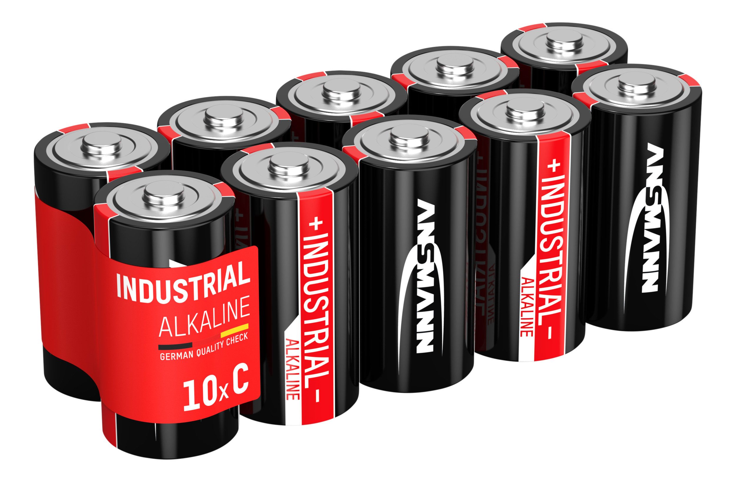 ANSMANN AG 10x Industrial Batterie Baby C 1,5V - LR14 Alkaline (10 Stück) Batterie