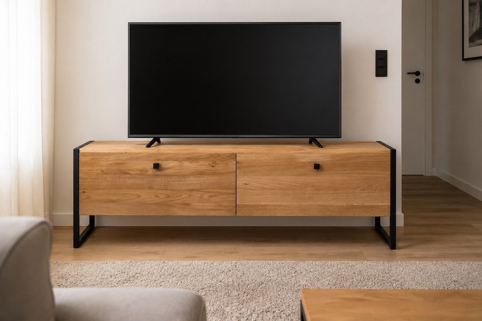 bv-vertrieb Lowboard TV-Lowboard Fernsehschrank TV Schrank Eiche Wildeiche
