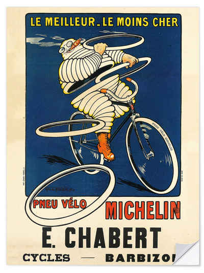 Posterlounge Wandfolie H.L. Roowy, Fahrradreifen von Michelin, Vintage Illustration