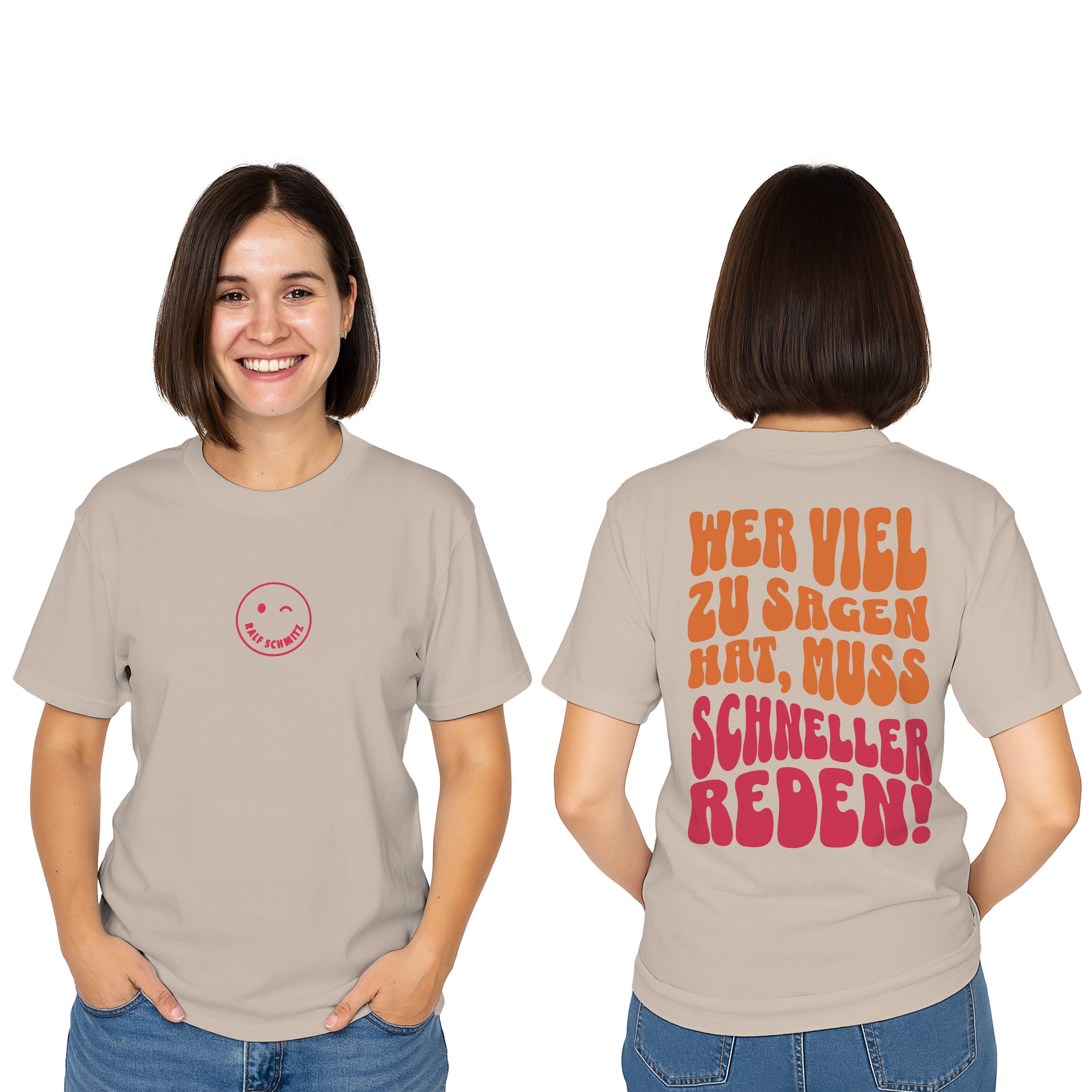 United Labels® T-Shirt Ralf Schmitz - Wer viel zu sagen hat... Tour-Shirt