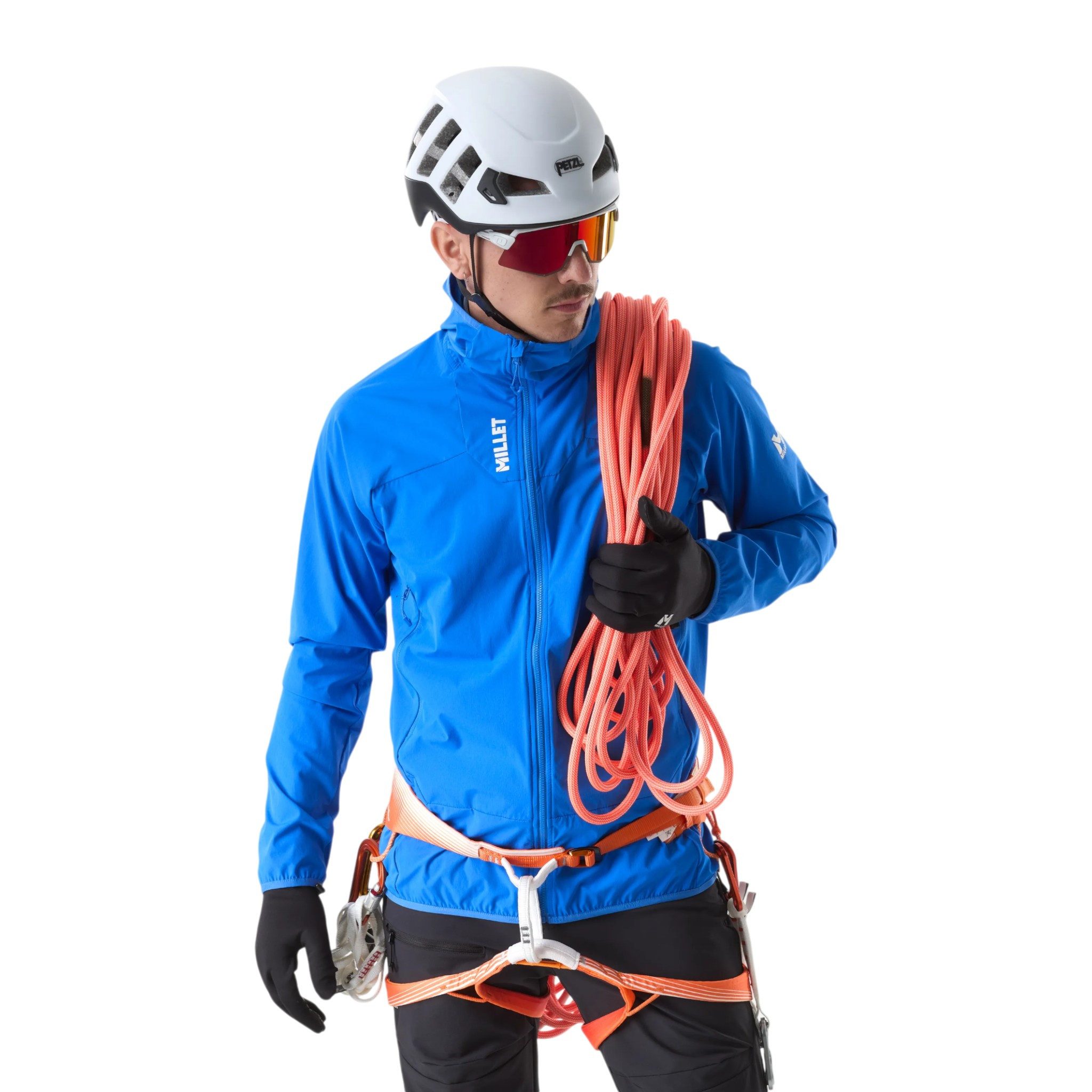 Millet Softshelljacke Kamet XCS Light Hoodie (atmungsaktiv, optimale Bewegungsfreiheit) blau