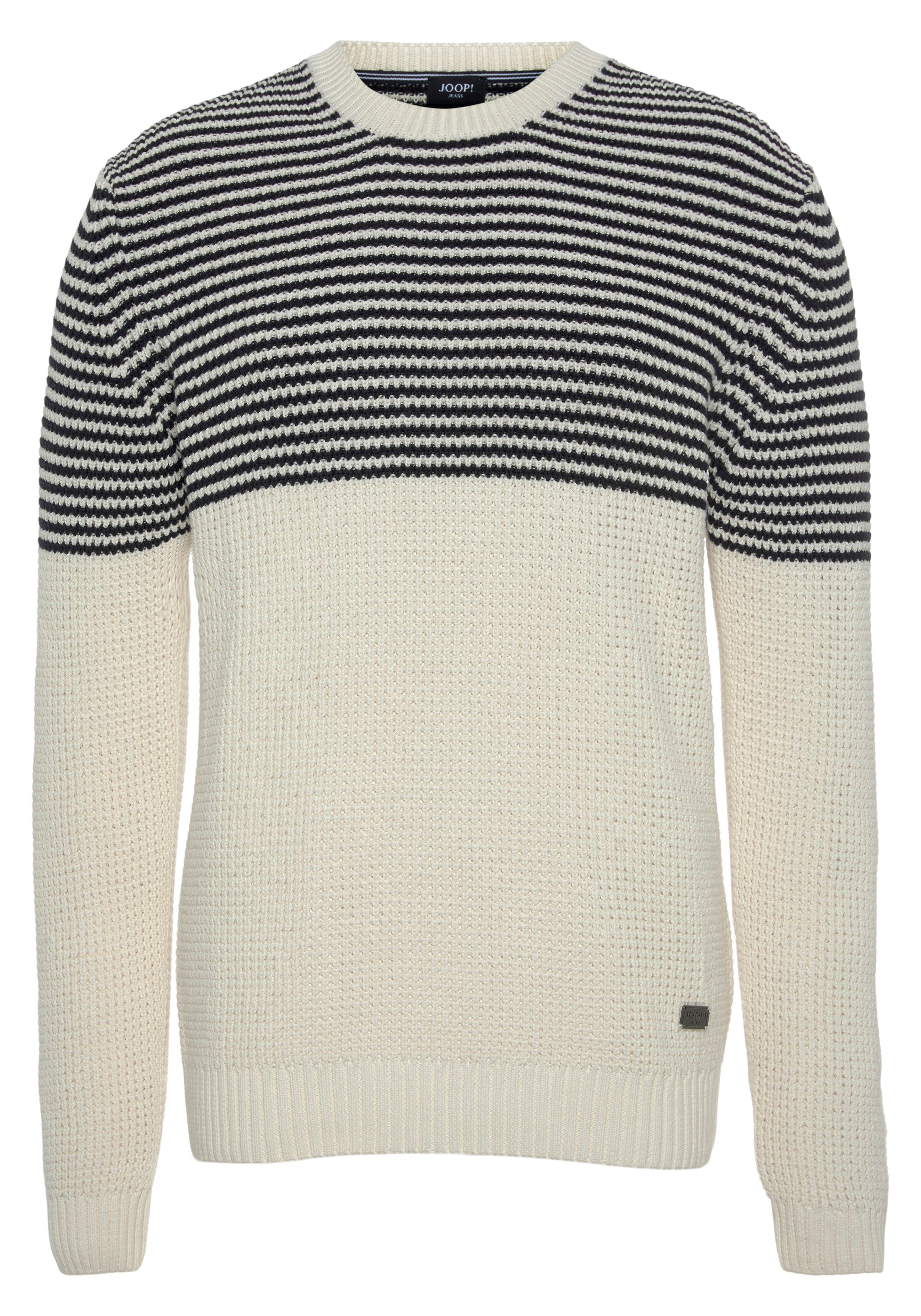 Joop Jeans Rundhalspullover JJK-07Alino mit Streifen | Sweatshirts