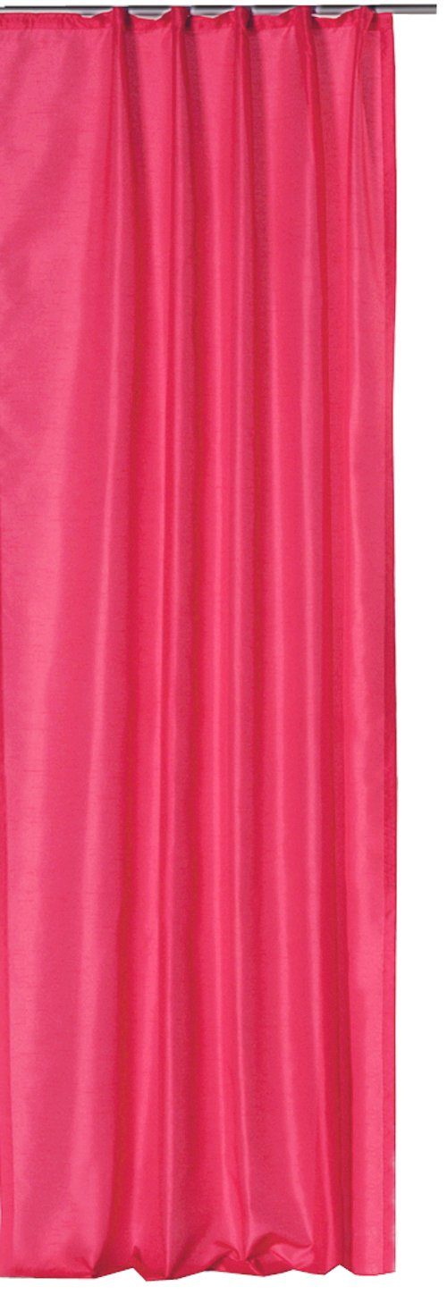 Gardine Vorhang Kräuselband halbtransparent Wildseiden Optik 140x245cm Trend, Haus und Deko, Kräuselband (1 St), halbtransparent, Polyester Pink