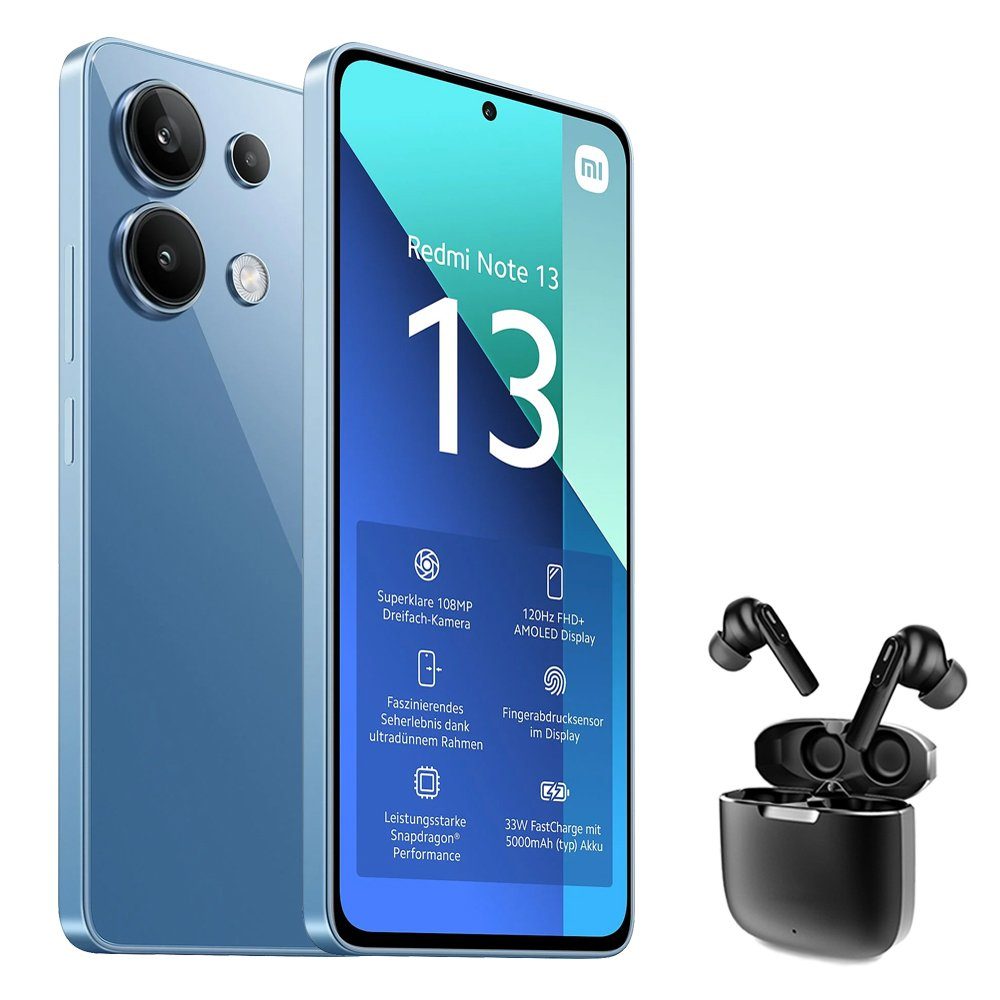 Xiaomi Redmi Note 13 8+256GB Smartphone & Bluetooth Kopfhörer Handy (6.67 Zoll, 256 GB Speicherplatz, 108 MP Kamera)