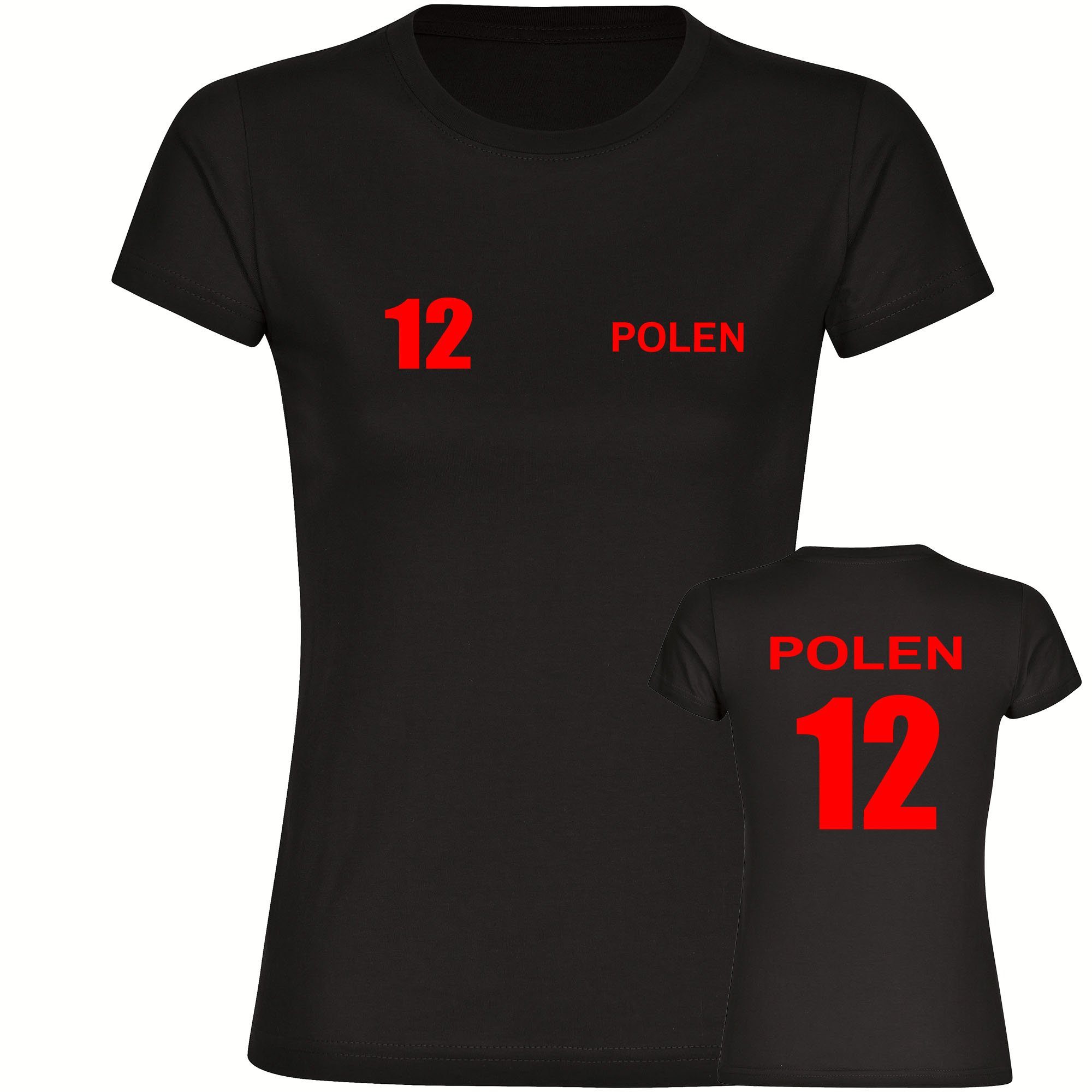 multifanshop T-Shirt Damen Polen - Trikot 12 - Frauen