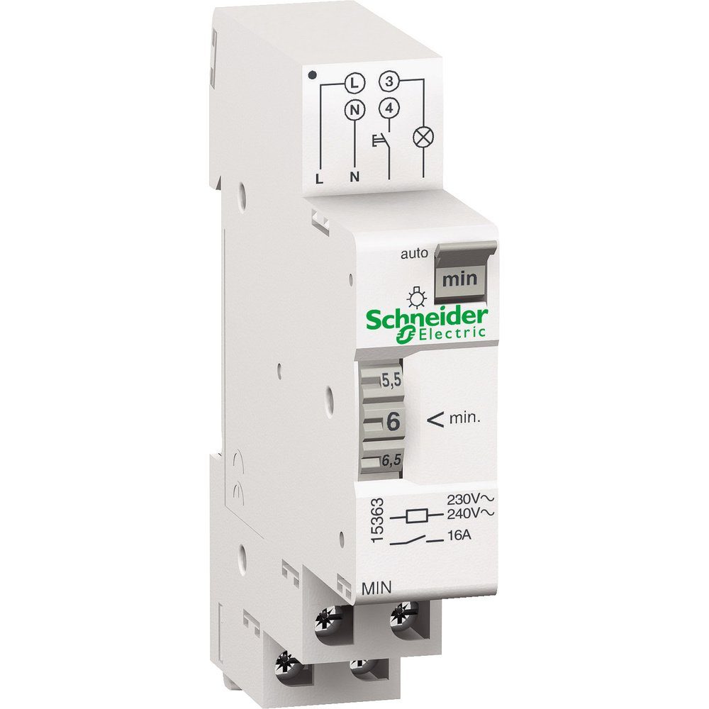 SCHNEIDER Lichtschalter Schneider Electric 15363 Treppenlichtzeitschalter Hutschiene 230 V