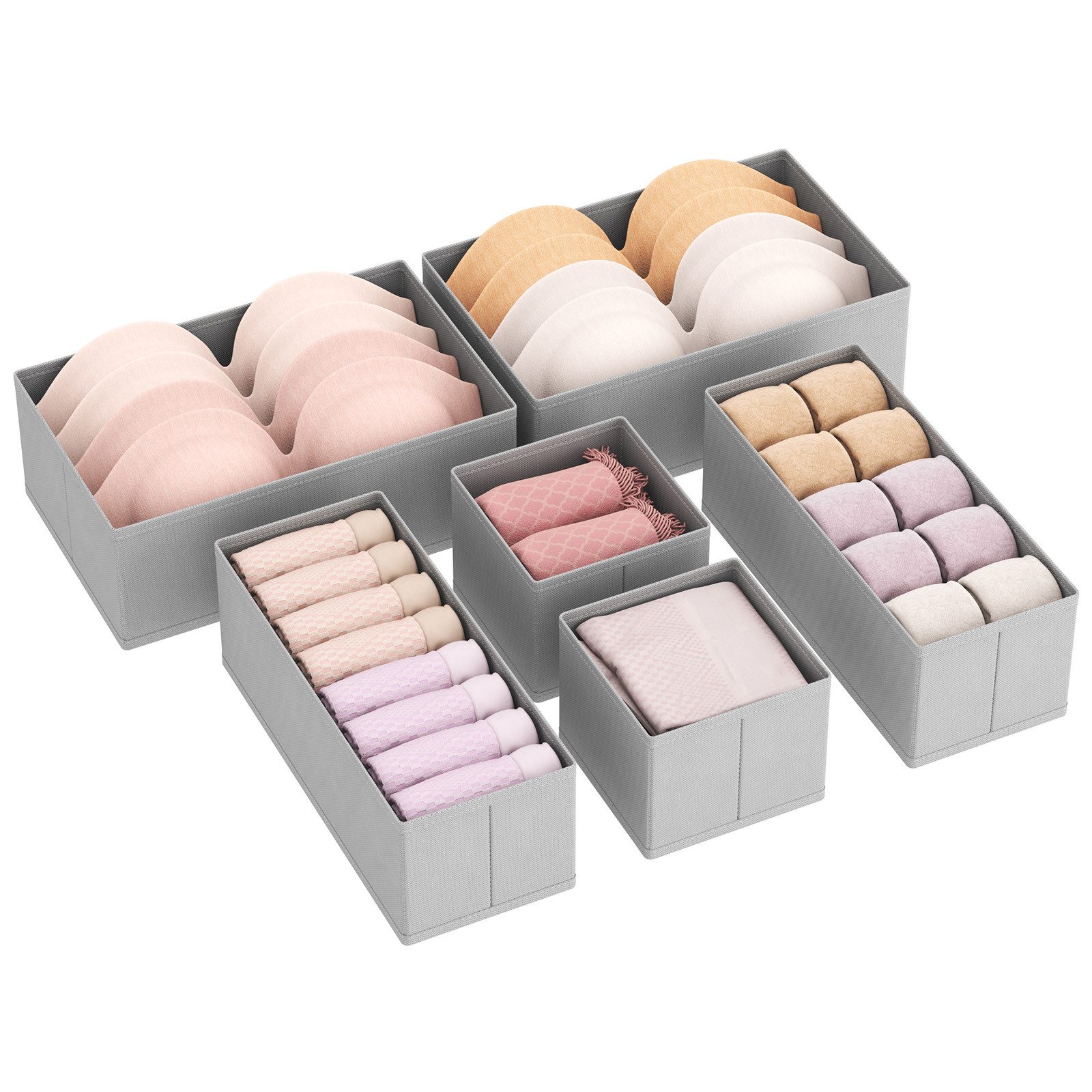 Lifewit Хранилищаsdose Schubladen Organizer, Schrank Schubladen Ordnungssystem (6 St)