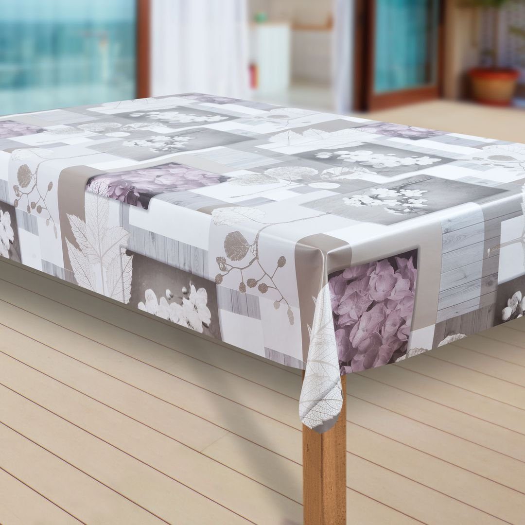 laro Tischdecke Wachstuch-Tischdecken Abwaschbar Hotensia Blossom günstig online kaufen