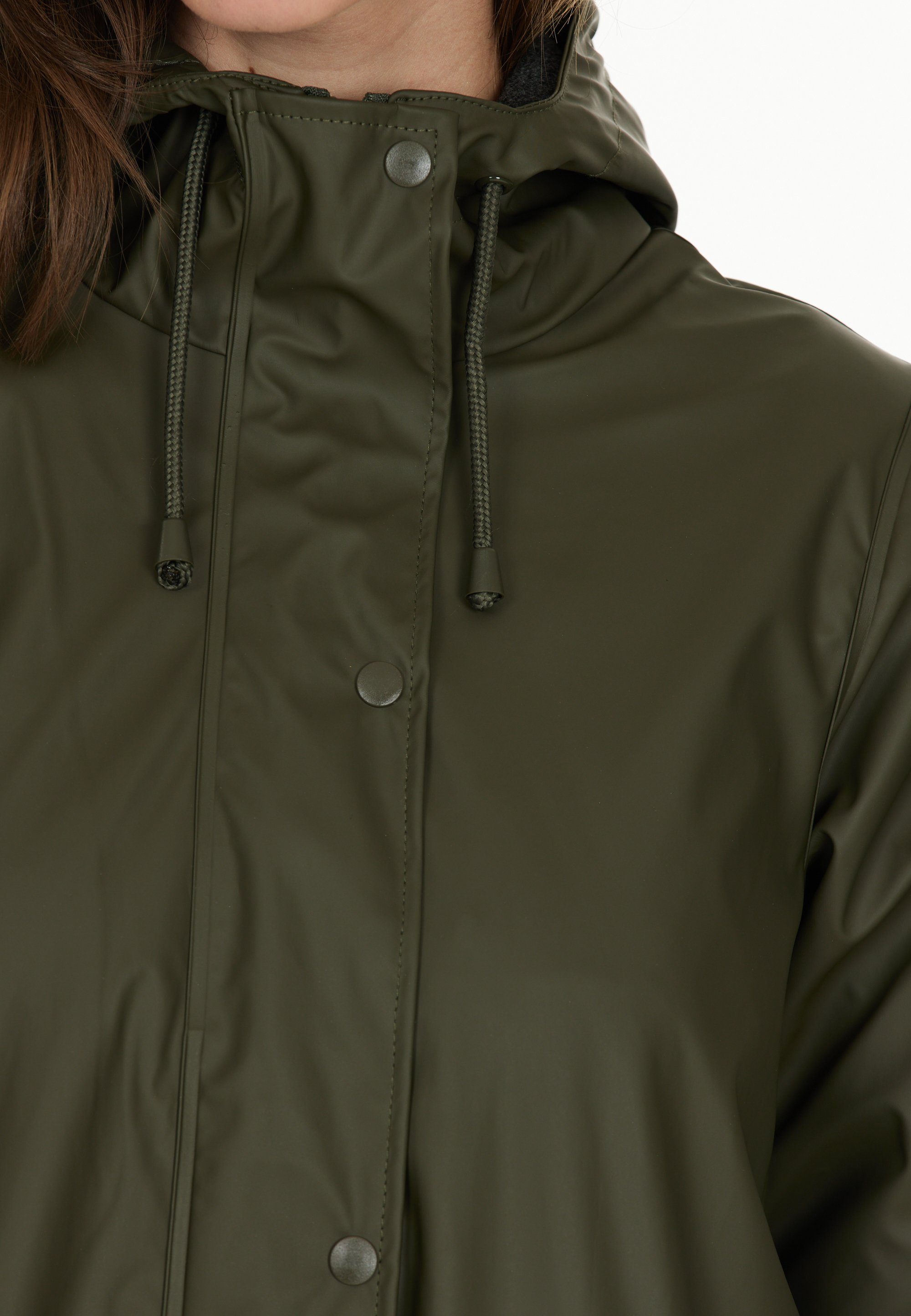 Nähten Simone REPORT dunkelgrün WEATHER mit Outdoorjacke getapten