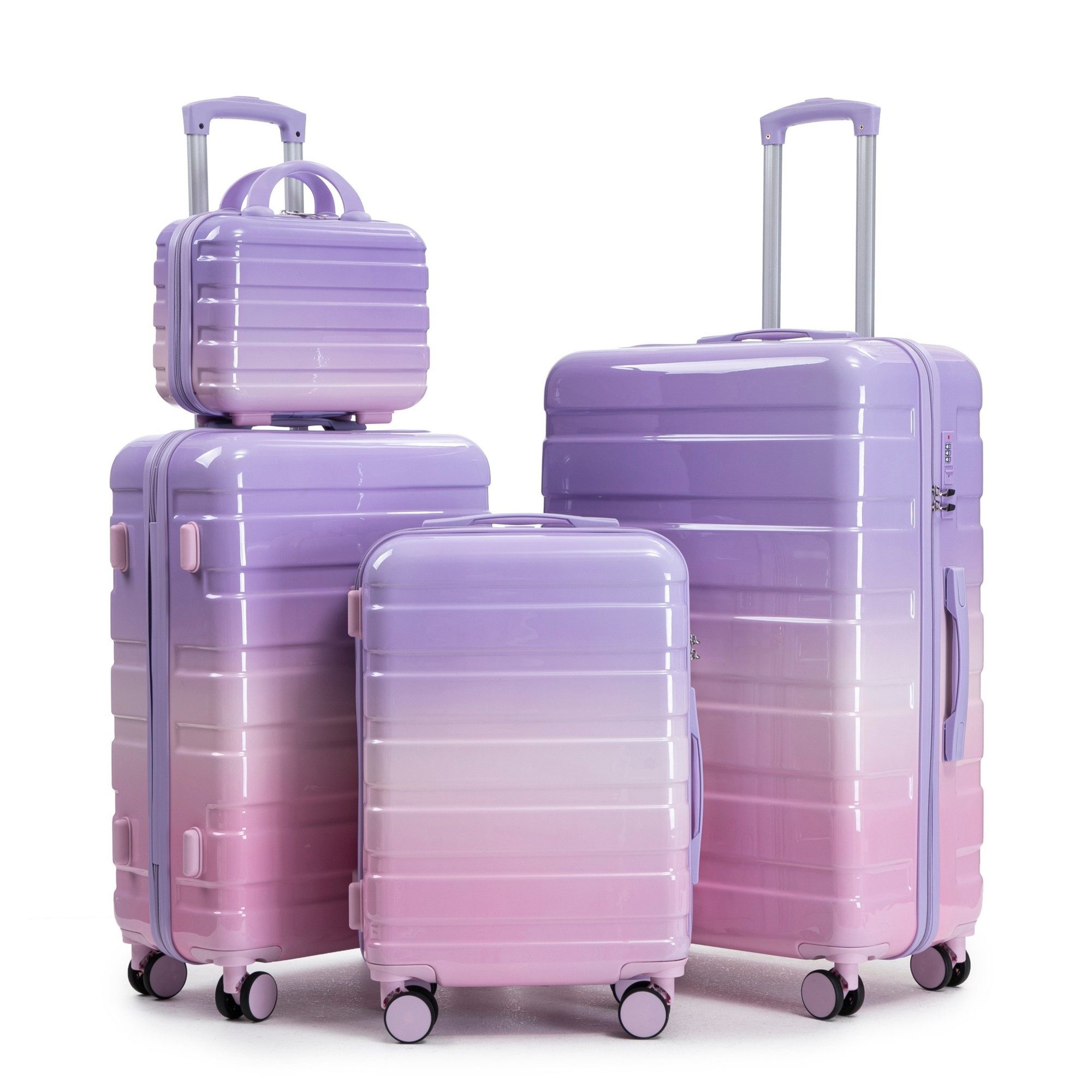 LVHOM Hartschalen-Trolley Handgepäck-Trolley & Koffer Set, 14"/20"/24"/28", günstig online kaufen