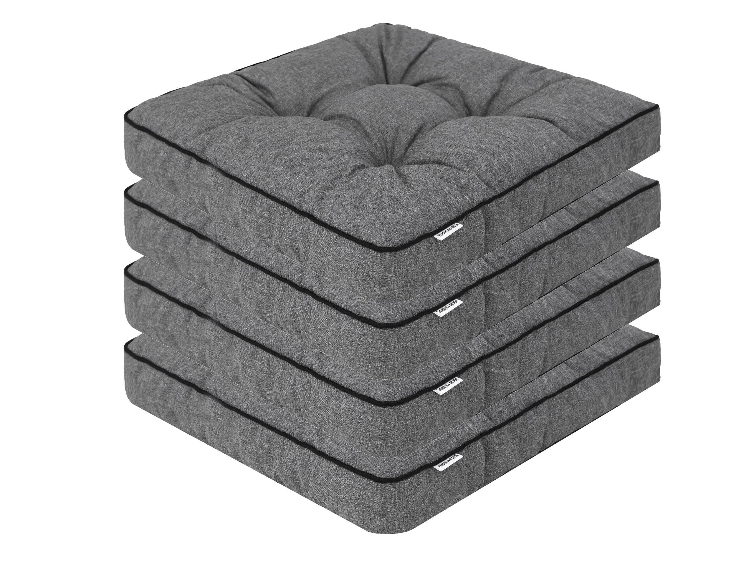 Bjird Stuhlkissen Sitzkissen 49x47x8 cm, 4er Set Polsterauflagen mit 8 cm d günstig online kaufen