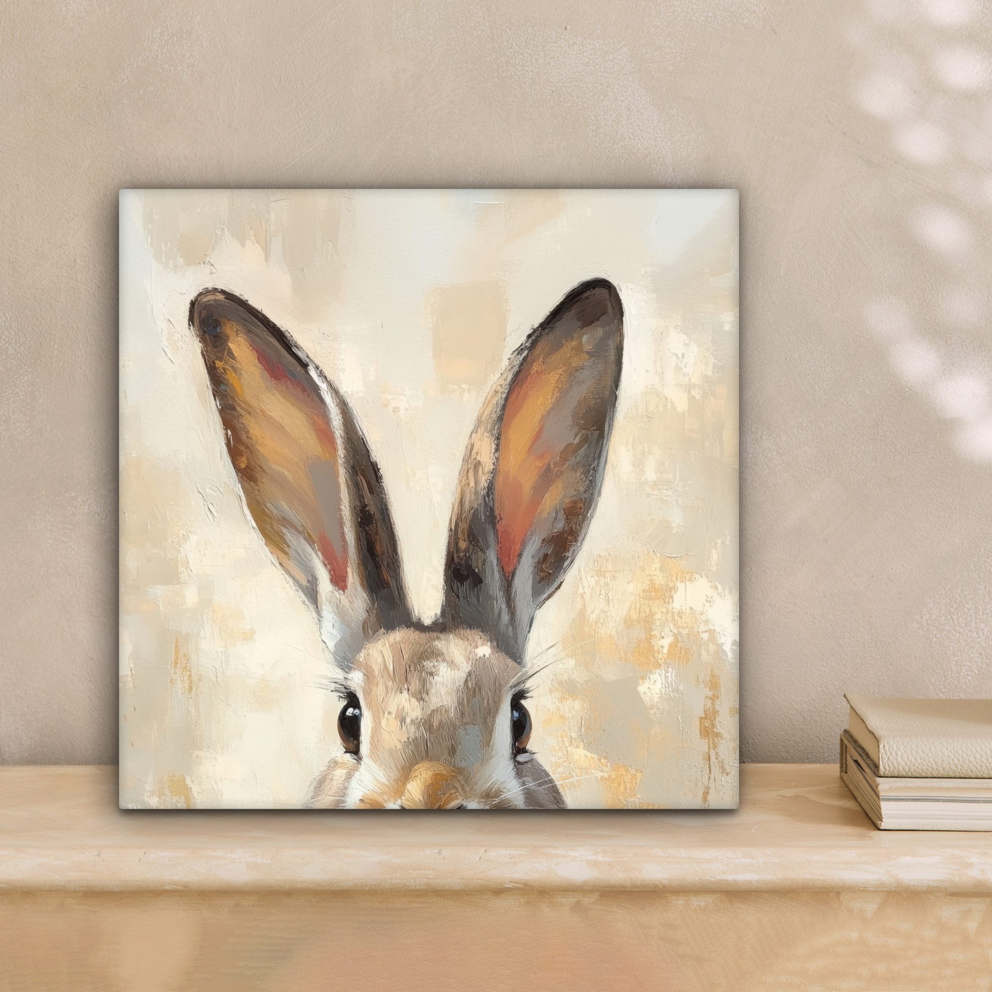 OneMillionCanvasses® Leinwandbild Hase - Ohren - Braun - Ostern Deko, Fotod günstig online kaufen