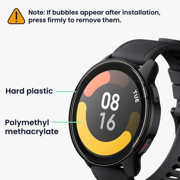 kwmobile Schutzfolie 2x Displayschutzfolie für Xiaomi Mi Watch / Mi Watch Color Sport, (1-St), Schutzfolie für Fitness Tracker - robuster Displayschutz - transparent