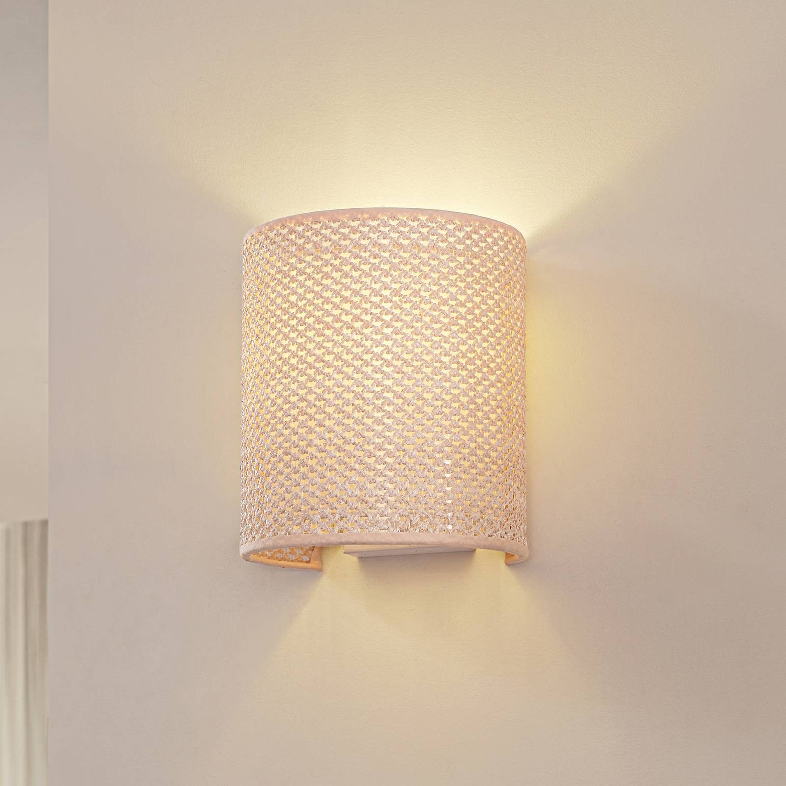 Lindby Wandleuchte Soula, Kunststoff Creme IP20, 1 x 15 W LED günstig online kaufen