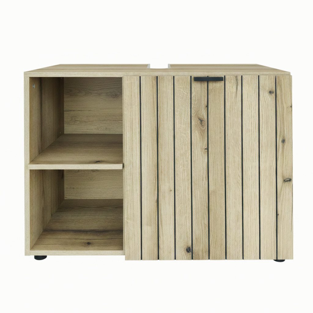 OTTO home Waschbeckenunterschrank Baltrum Breite 80 cm dekorative Lamellenoptik