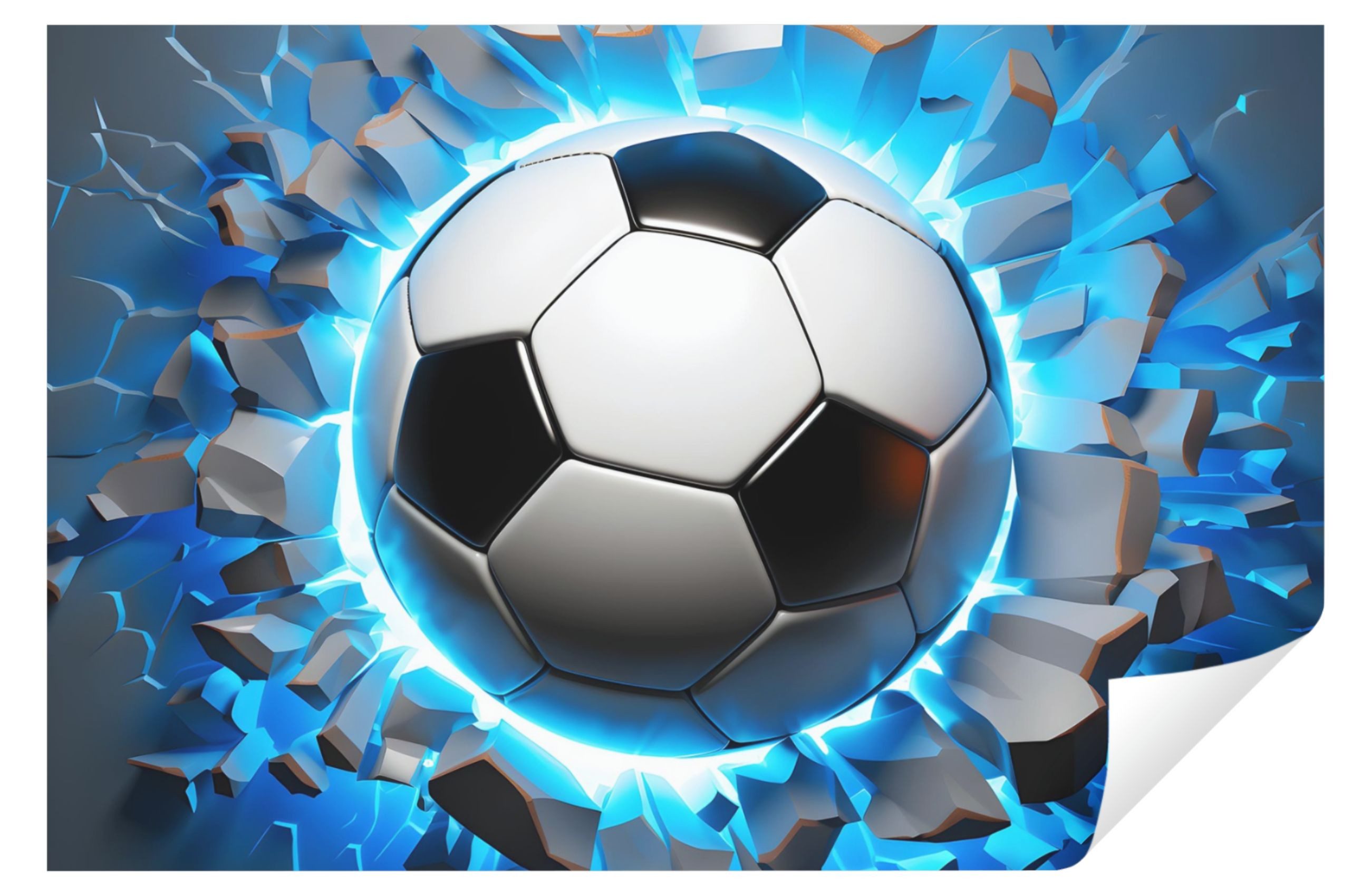 Wallarena Fototapete Kinderzimmer Jungen Fußball 3D günstig online kaufen