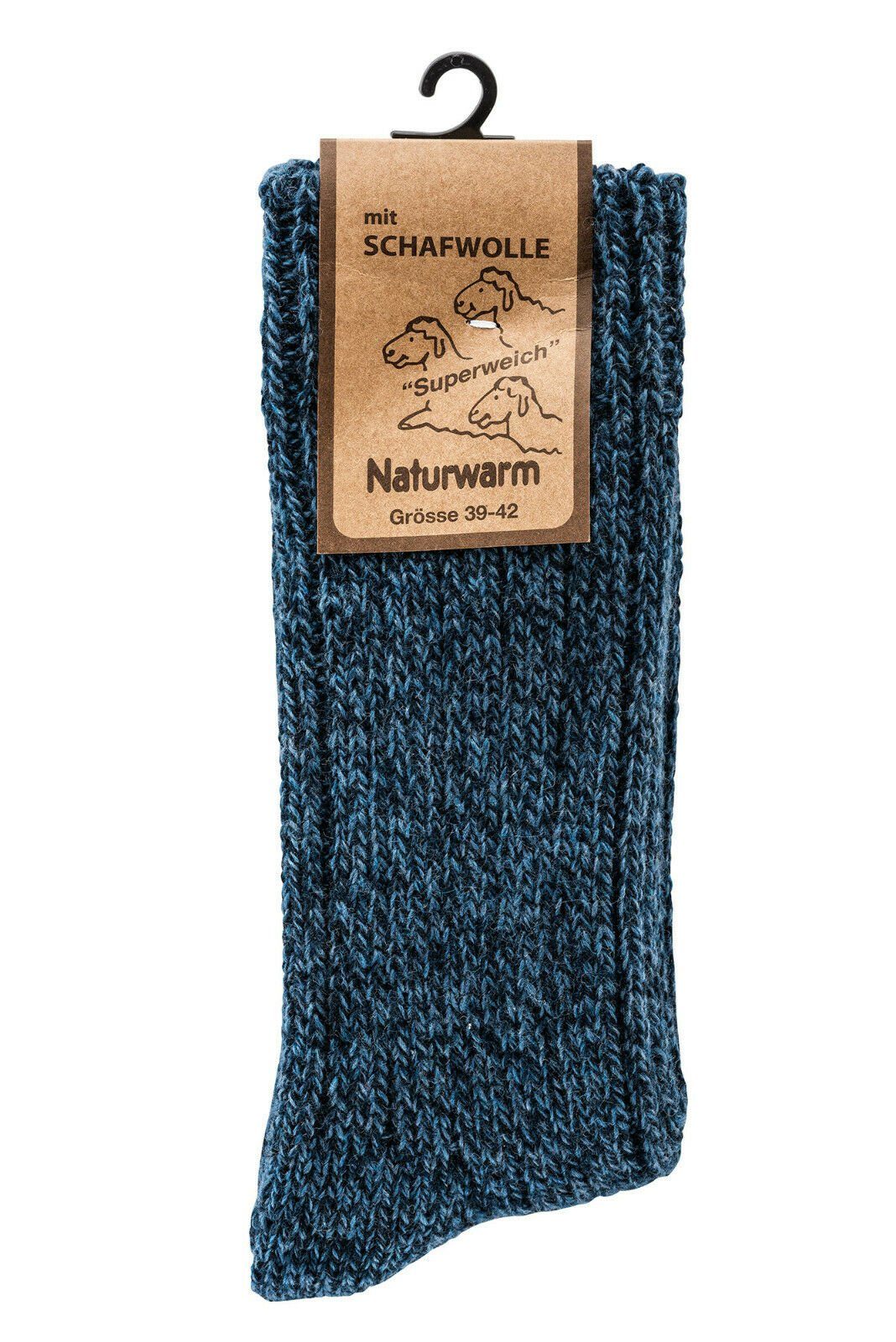 Wowerat Norwegersocken weiche (3 Wolle mit Socken Paar) Norweger Baumwolle Warme Viskose