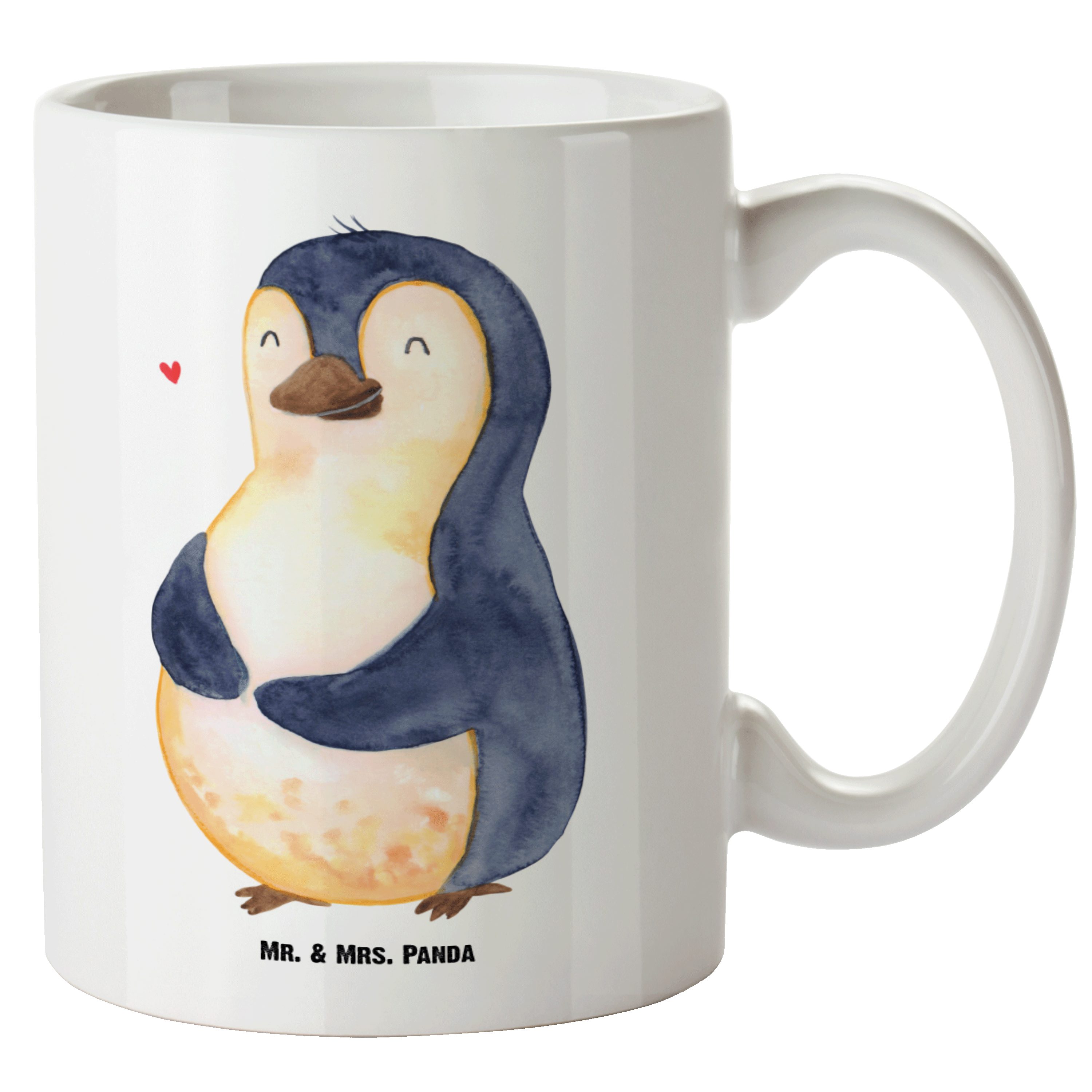 Mrs. Geschenk, Mr. Diät Panda XL - & Keramik Becher, Tasse Kör, XL Tasse Weiß Tasse, XL - Tasse, Pinguin Große