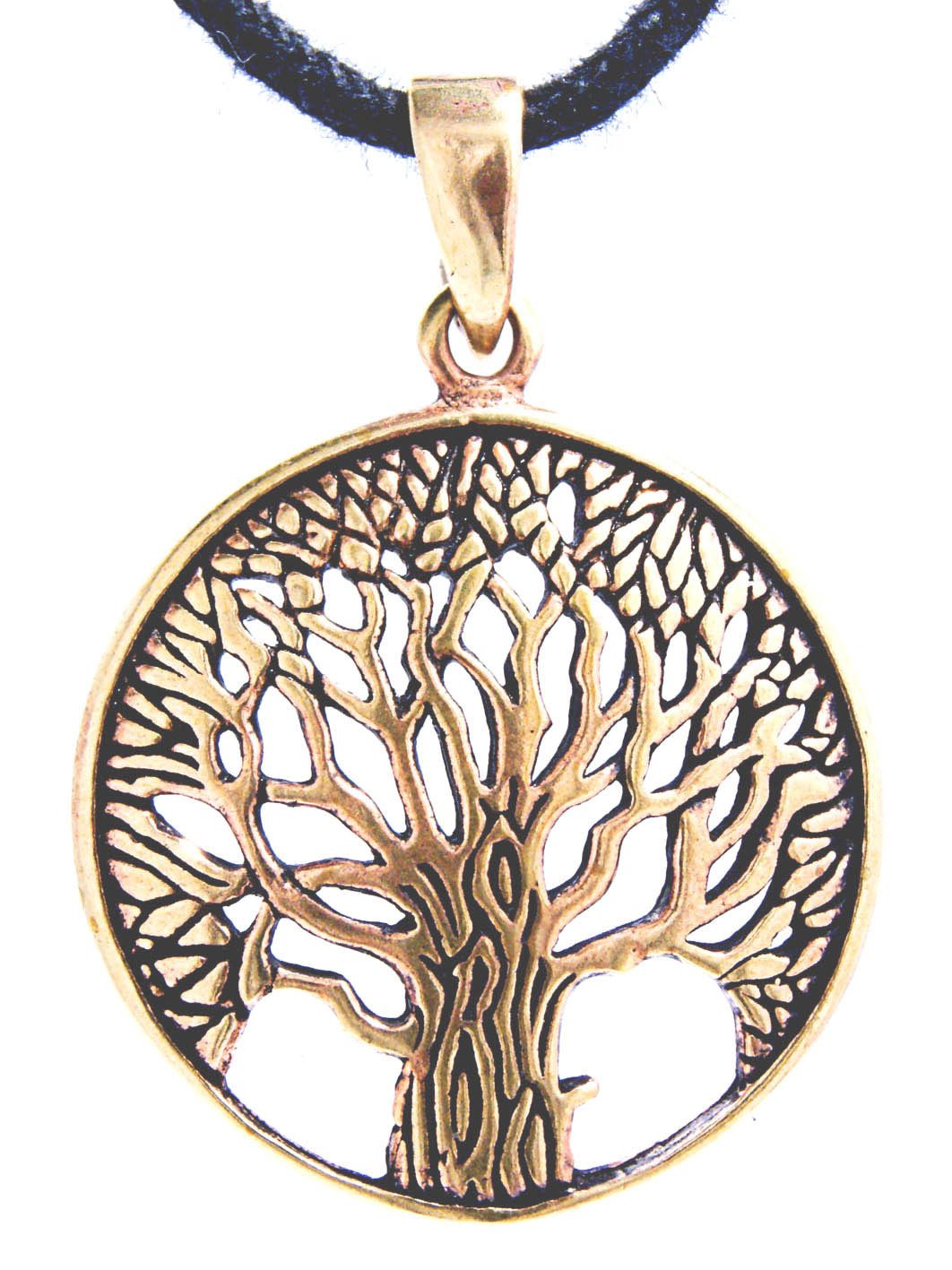 Kiss of Leather Kettenanhänger Lebensbaum Lebens Baum Tree of Life Yggdrasil Anhänger Bronze