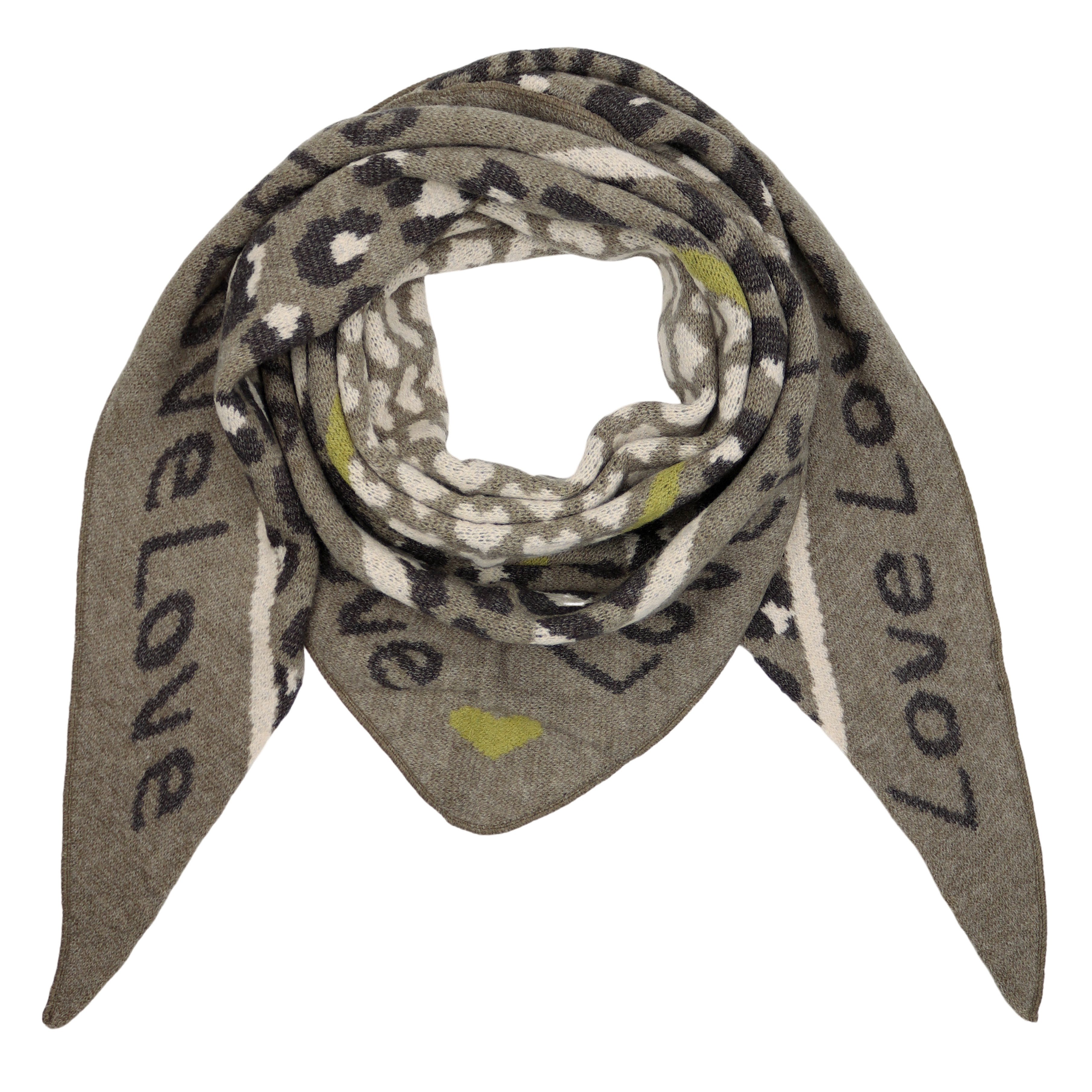 MIRROSI Dreieckstuch kuschliger und warmer Dreiecksschal ca.190x80 cm, (Leo Muster; Neue Kollektion Herbst/Winter 2025), Trendiges LEO-Design, wärmend & weich