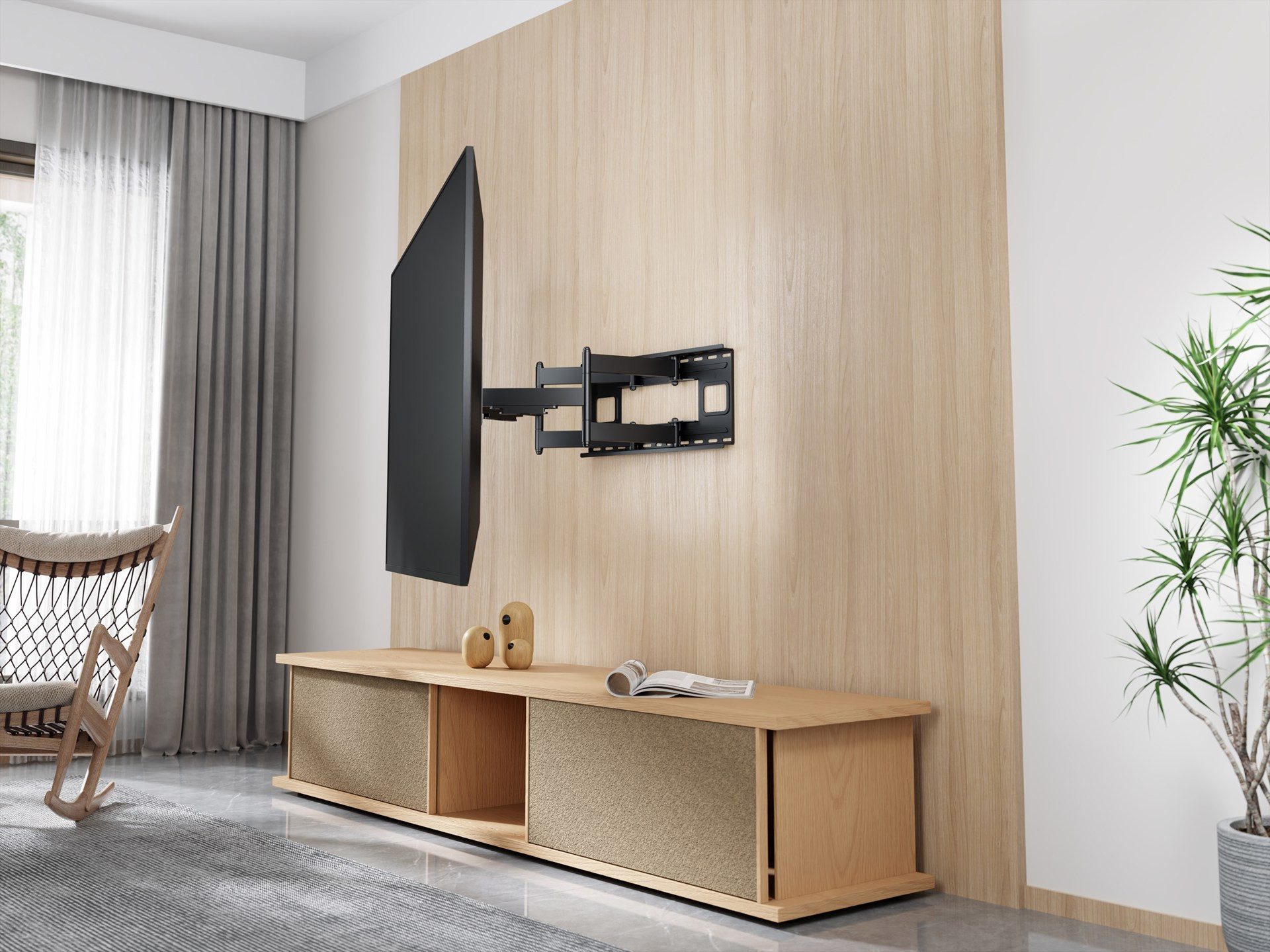Equip TV-Wandhalterung Equip 650343 60-120-Zoll-Schwerlast-Vollbeweglicher TV-Wandhalterung