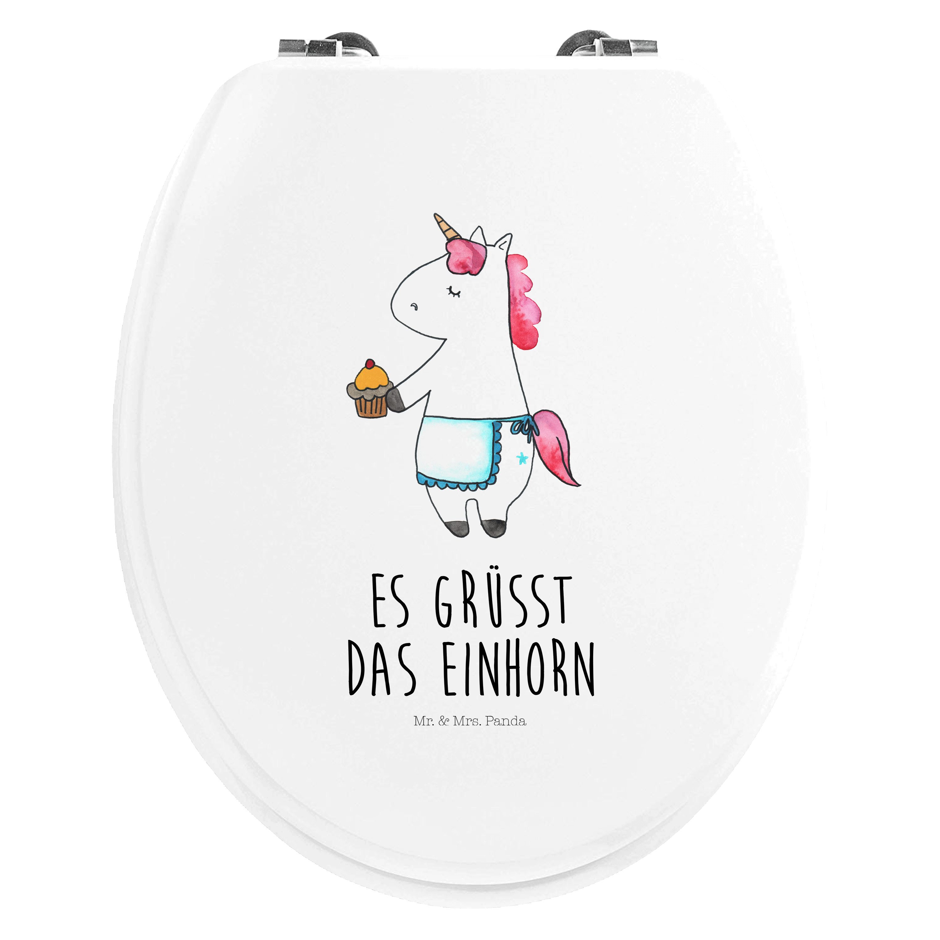 WC-Sitz Einhorn Muffin - Weiß - Geschenk, Toilettendeckel, Einhörner, Unicorn