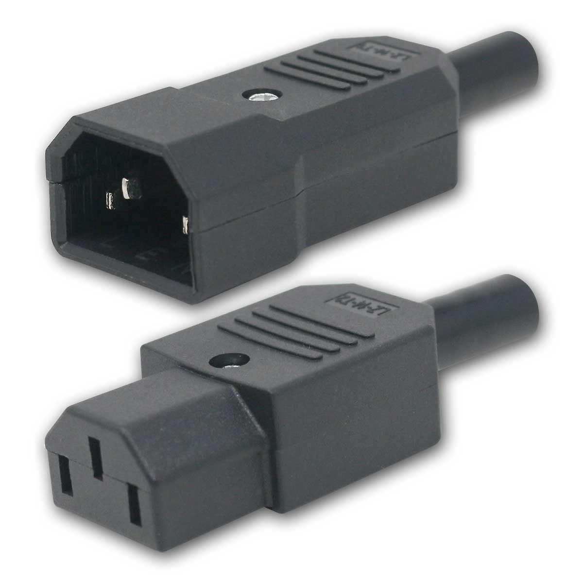 Maxtrack Schuko-Stecker Kaltgeräte-Steckverbinder IEC 320 Stecker & Kupplu