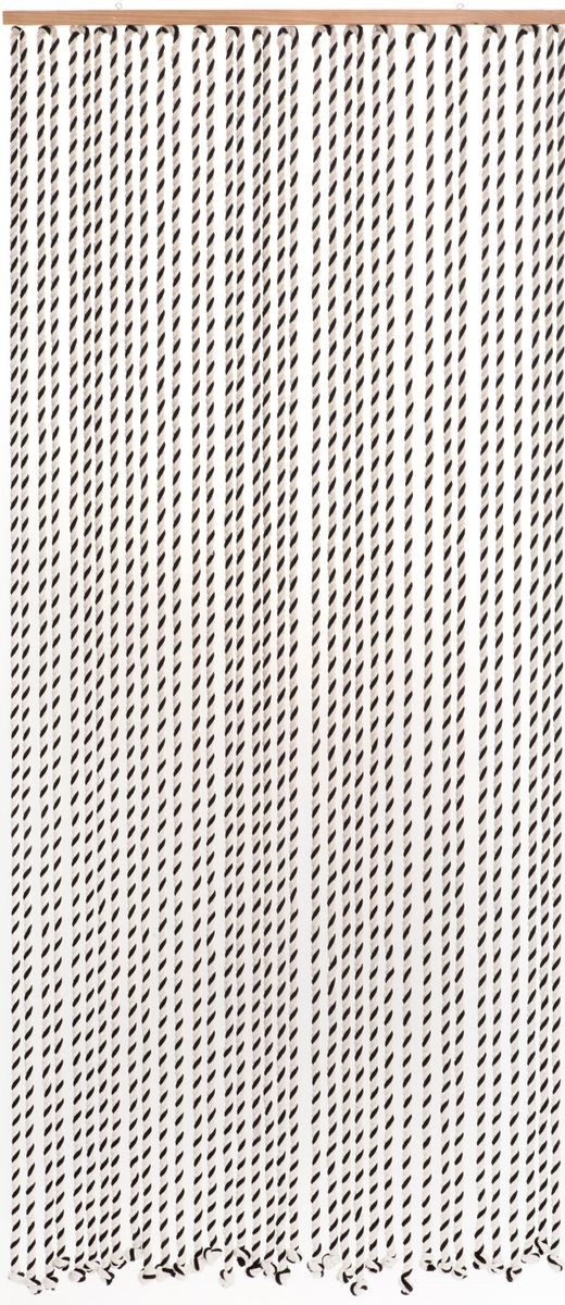 CONACORD Türvorhang Decona Seil Seilvorhang beige, Hakenaufhängung, halbtransparent, 90 x 200 cm, Baumwolle - hohe Stranganzahl