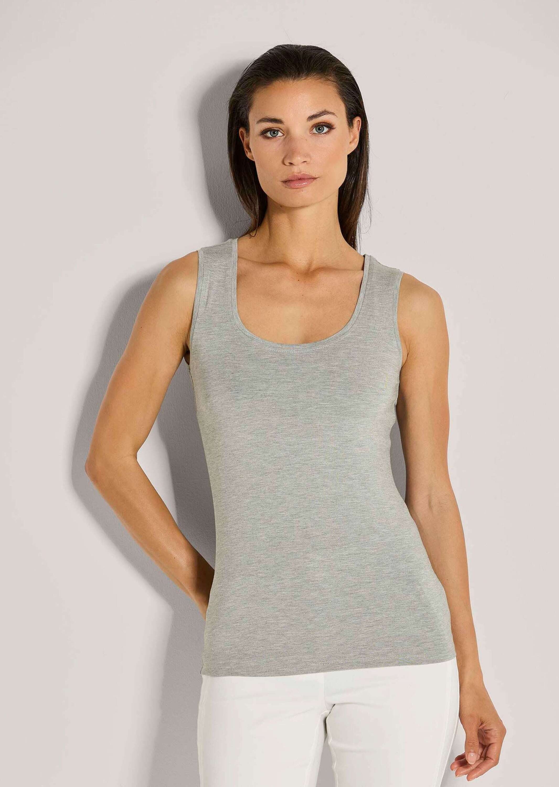 MADELEINE Shirttop Tanktop mit breiten Trägern Tanktop ohne Ärmel und mit breiten Trägern
