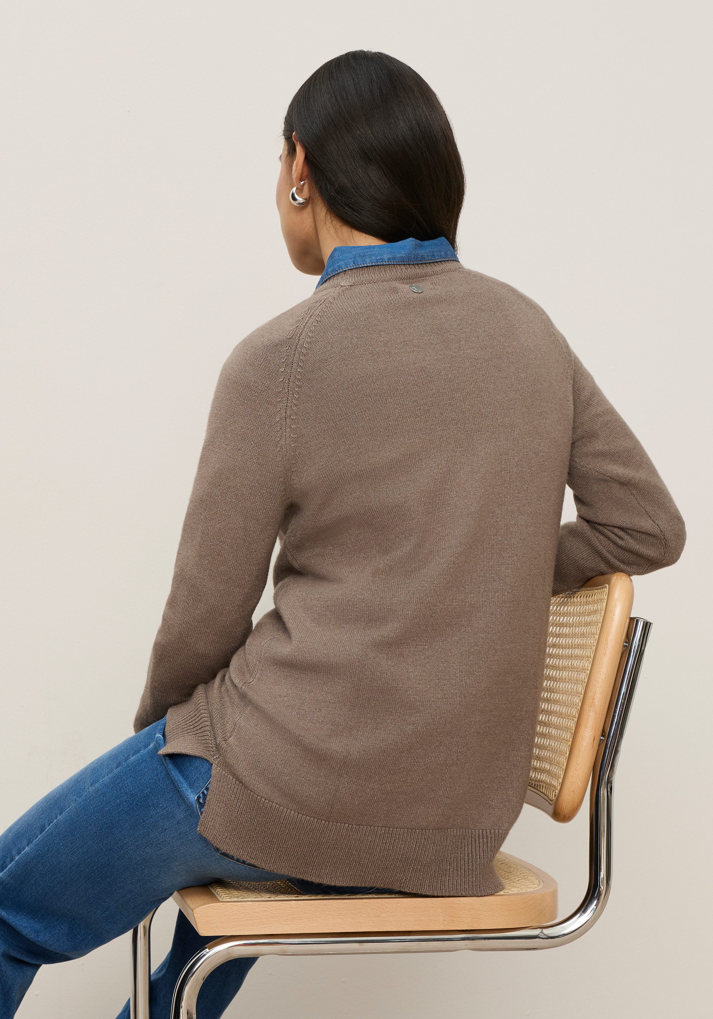 Tamaris Strickpullover mit Oversize-Passform mit seitlichen Schlitzen