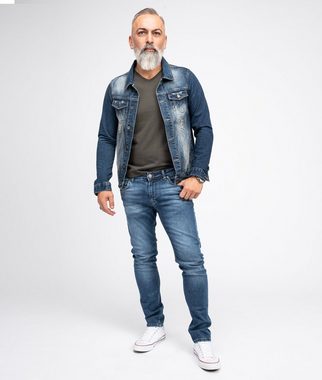 Indumentum Slim-fit-Jeans Herren Jeans Stonewashed Blau IS-303