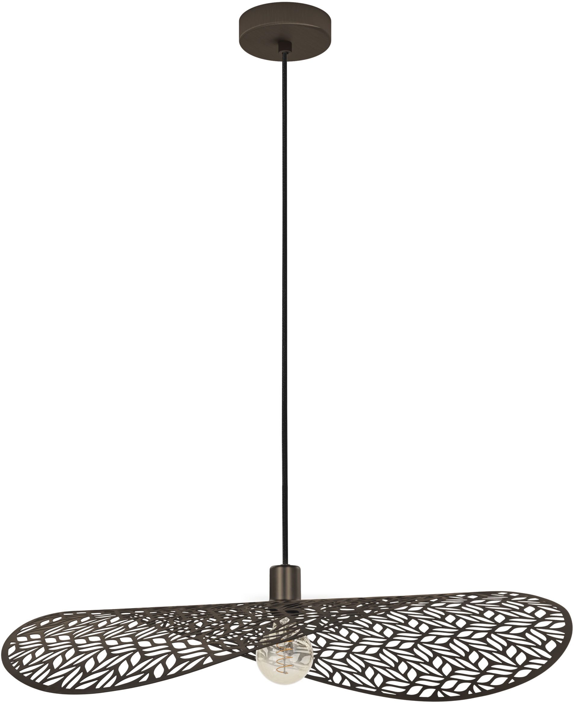 EGLO Hängeleuchte SWABY Pendellampe - Stahl - E27 - 1X60W - IP20, ohne Leuchtmittel, Hängelampe, Deckenlampe, Wohnzimmer, Esszimmer, H200 x Ø80 cm