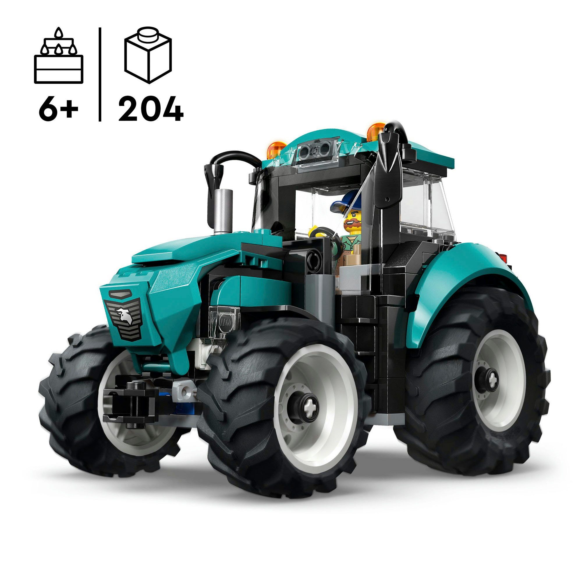LEGO® Traktor (60498), LEGO City Konstruktionsspielsteine, (204 St), Made in Europe