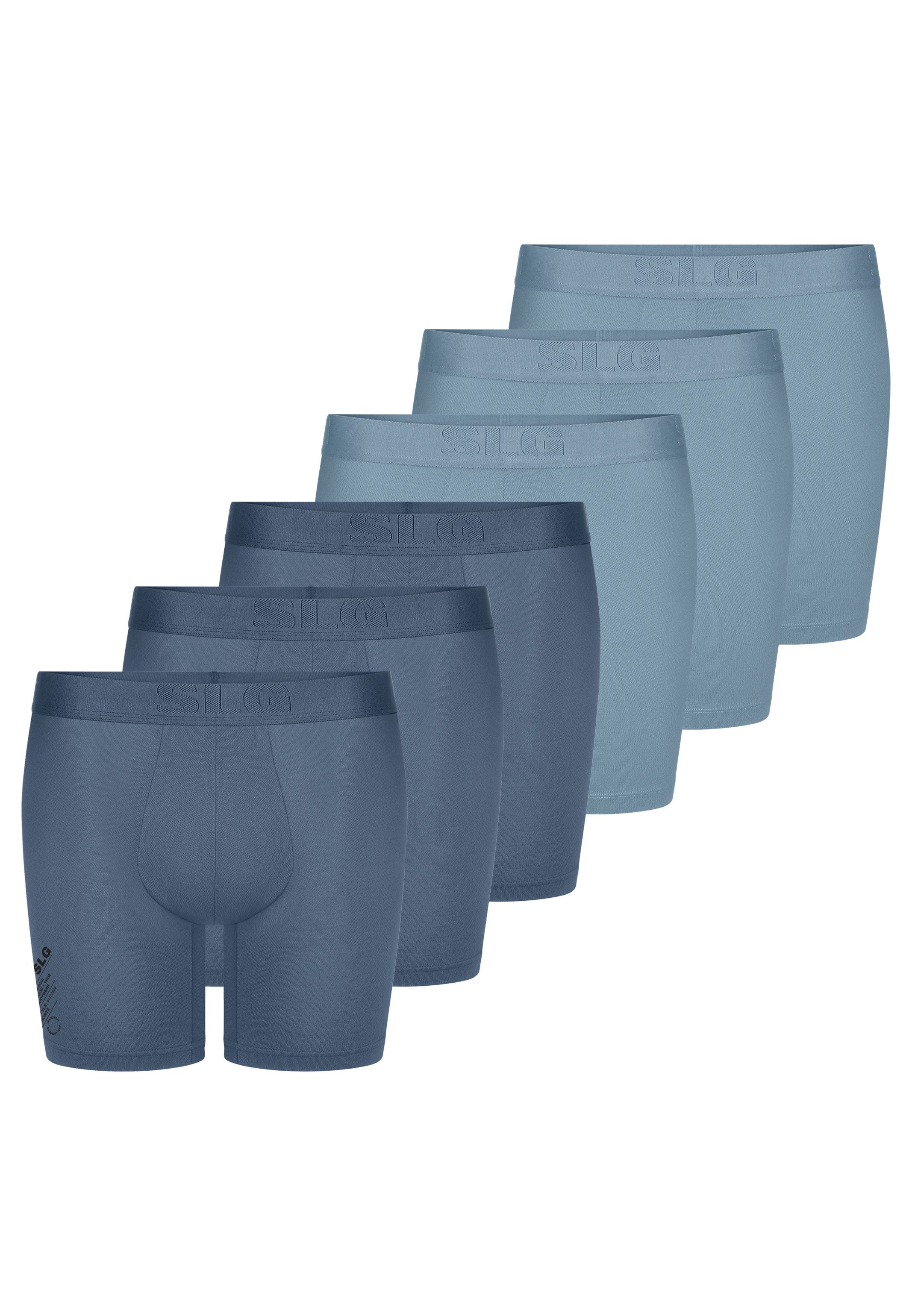 sloggi Retro Boxer 6er Pack SLG Base Soft (Spar-Set, 6-St) Long Short / Pant - ohne Eingriff - Atmungsaktiv