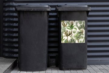 MuchoWow Wandsticker Dschungel - Palme - Bananenstaude - Kinder - Natur - Pflanzen (1 St), Mülleimer-aufkleber, Mülltonne, Sticker, Container, Abfalbehälter