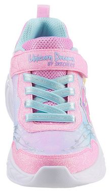 Skechers Kids UNICORN DREAMS - WISHFUL MAGIC, Blinkschuh, Slip-On Sneaker in funkelnder Optik