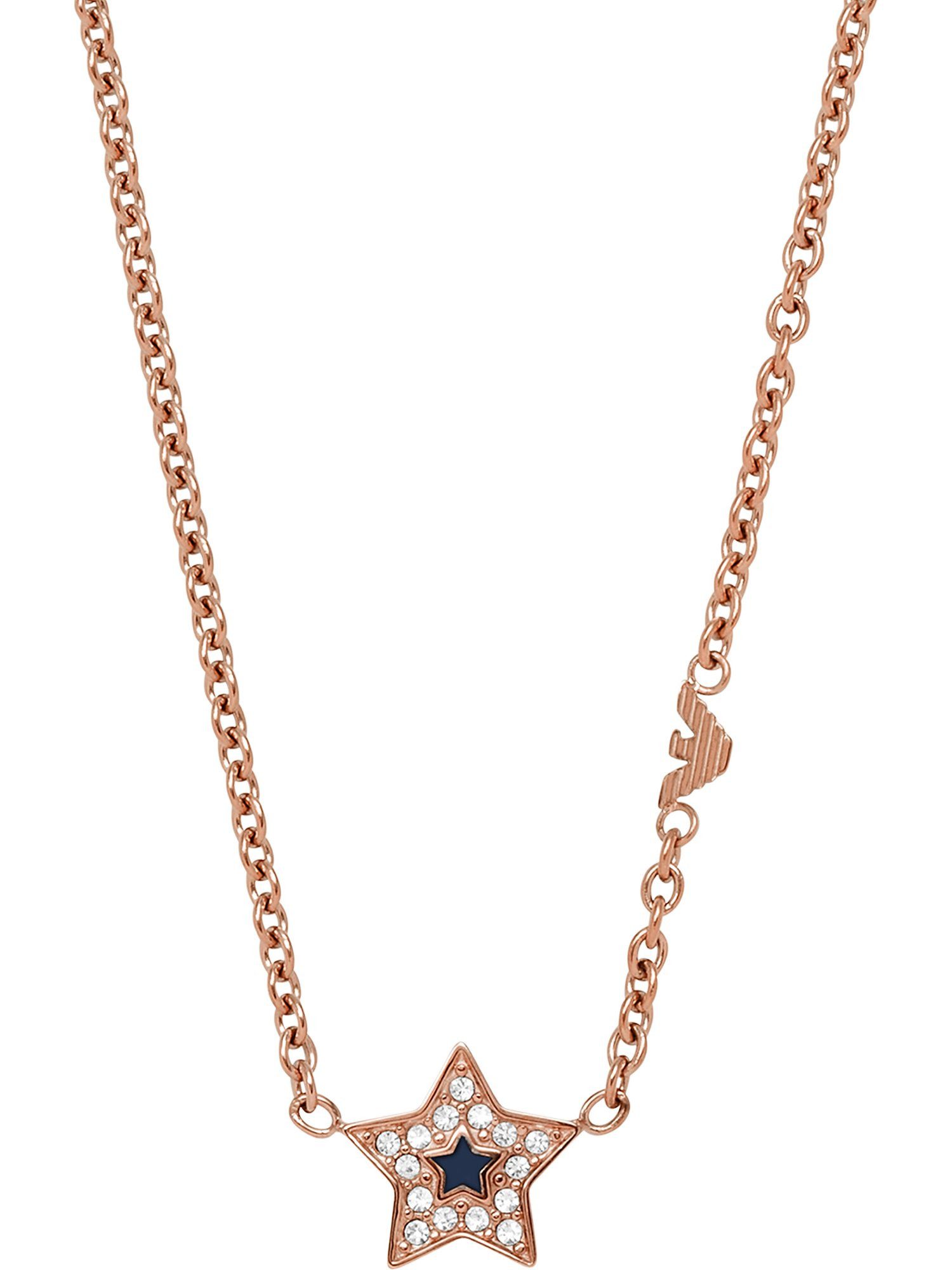 Emporio Armani Collier Emporio Armani Damen-Kette Edelstahl Glasstein