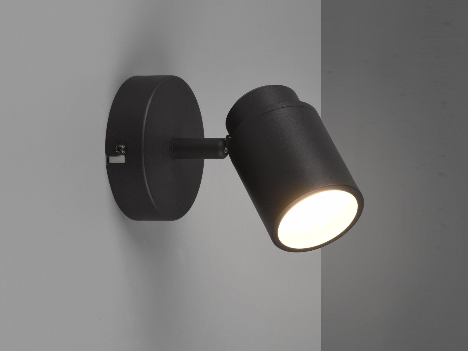 TRIO Leuchten LED Wandstrahler, Dimmfunktion, LED wechselbar, Warmweiß, innen Badezimmer-Lampe Badleuchten Spiegel-leuchten schwenkbar Ø10,5cm