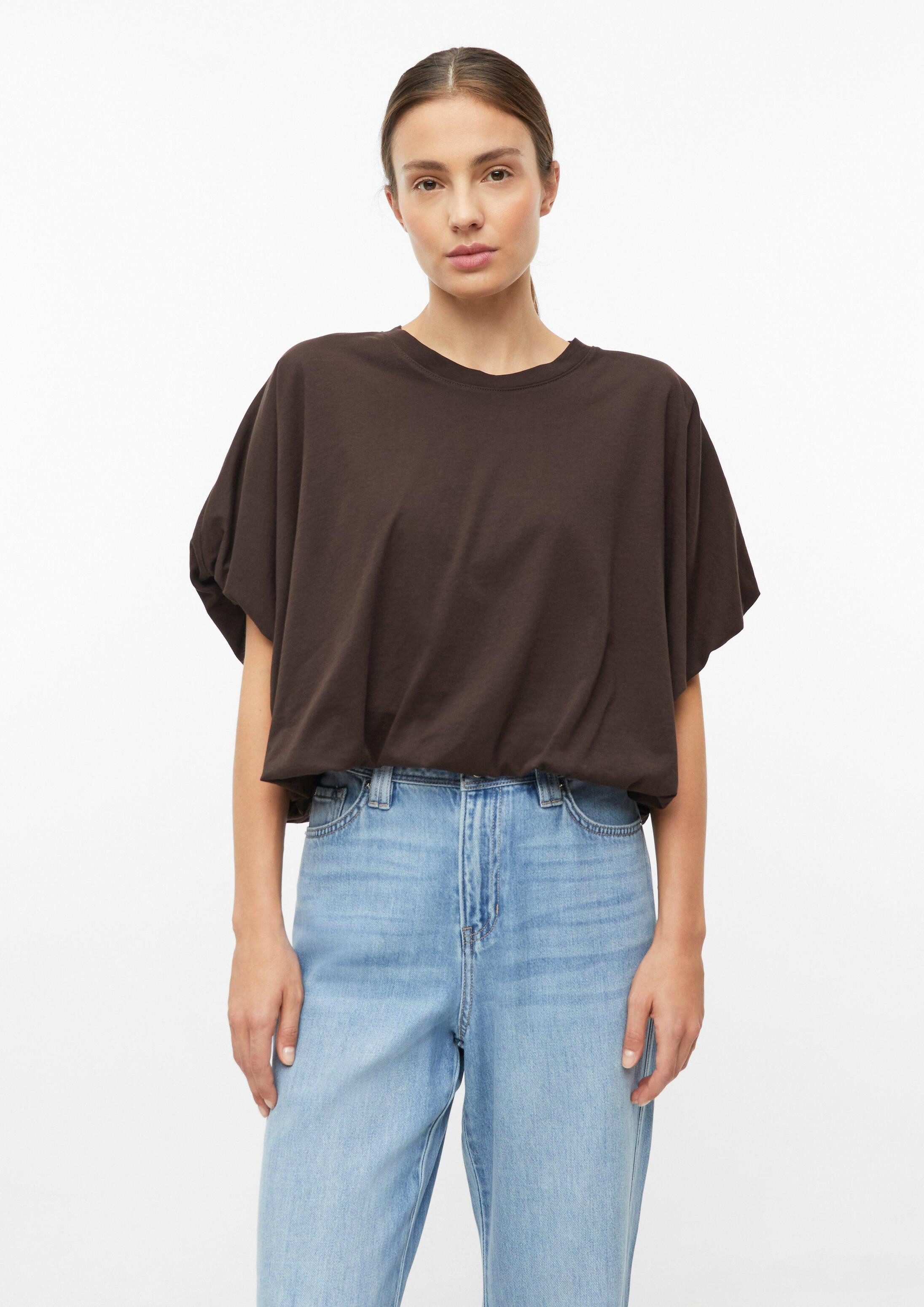s.Oliver Kurzarmshirt T-Shirt Oversize T-Shirt mit Ballonsaum