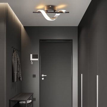 ZMH Wandleuchte LED innen modern Beleuchtung Nachtlampe in Wellenförmig Design, LED fest integriert